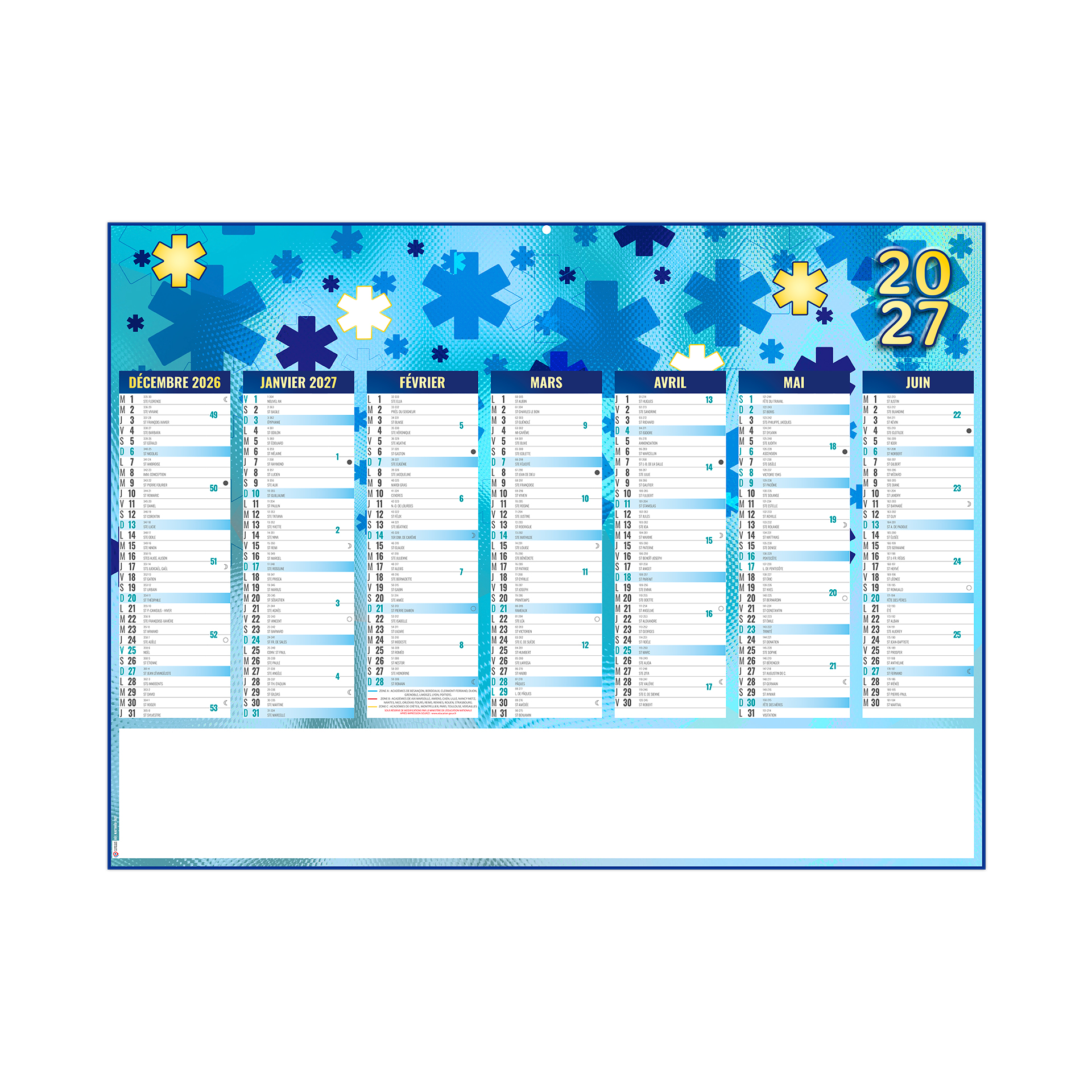 Matthieu 2027 – Calendrier avec logo - vue 2