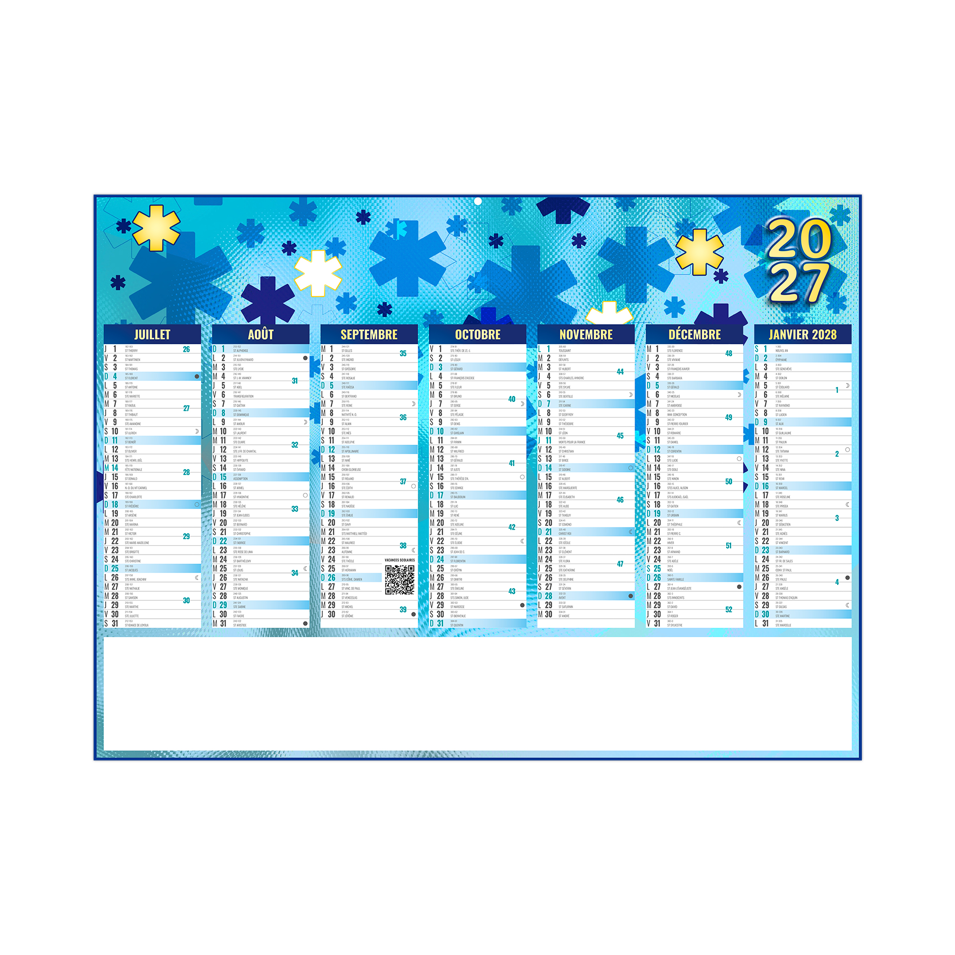 Matthieu 2027 – Calendrier avec logo - vue 3