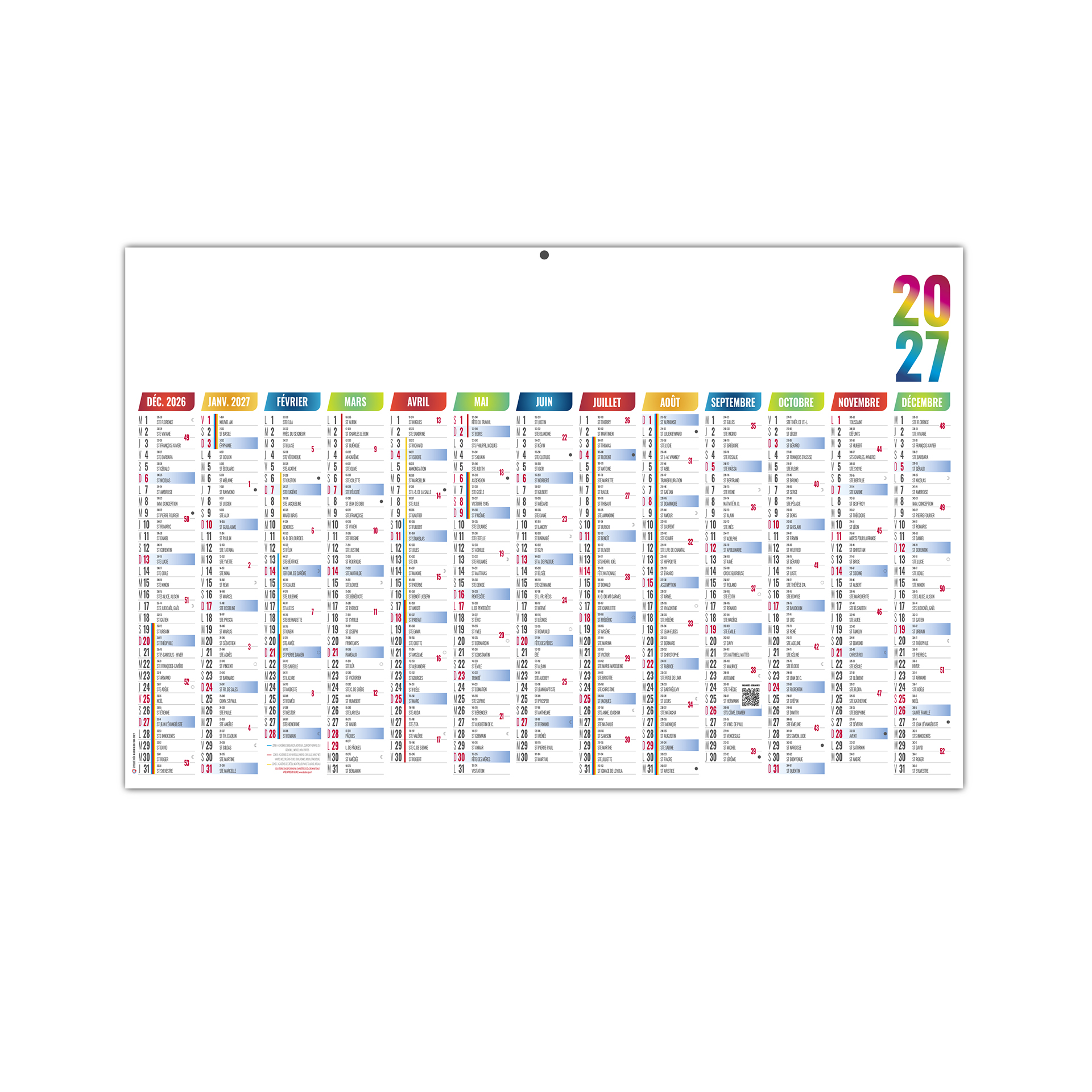 Maximilien 2027 — calendrier 2027 personnalisé Grenoble