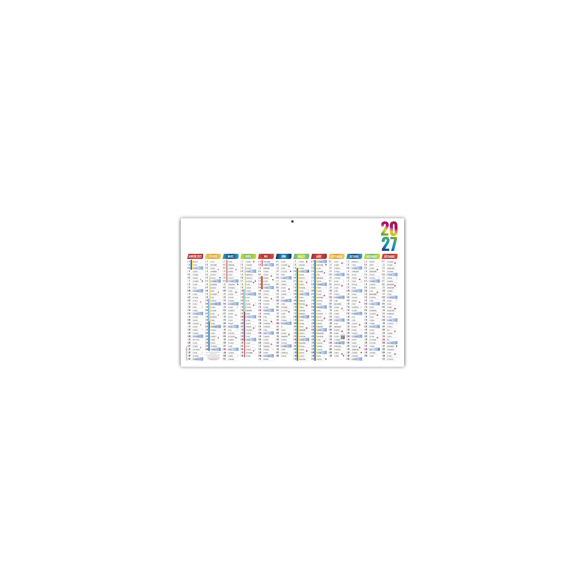 Maximilien 2027 – Calendrier avec logo - vue 4