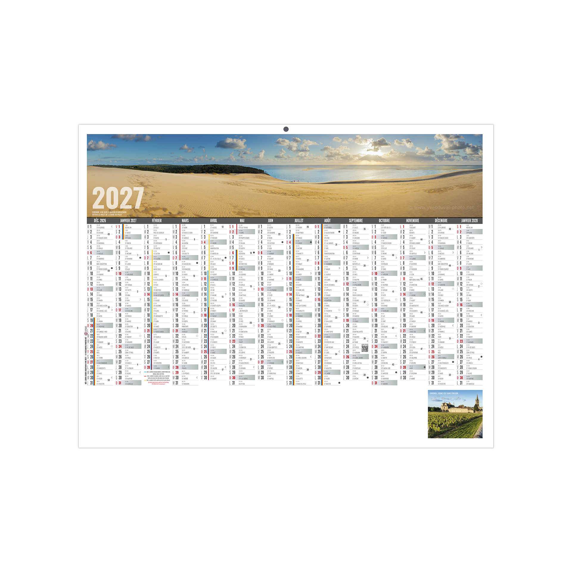 Libre choix aquitain 2027 – Calendrier avec logo - vue 2