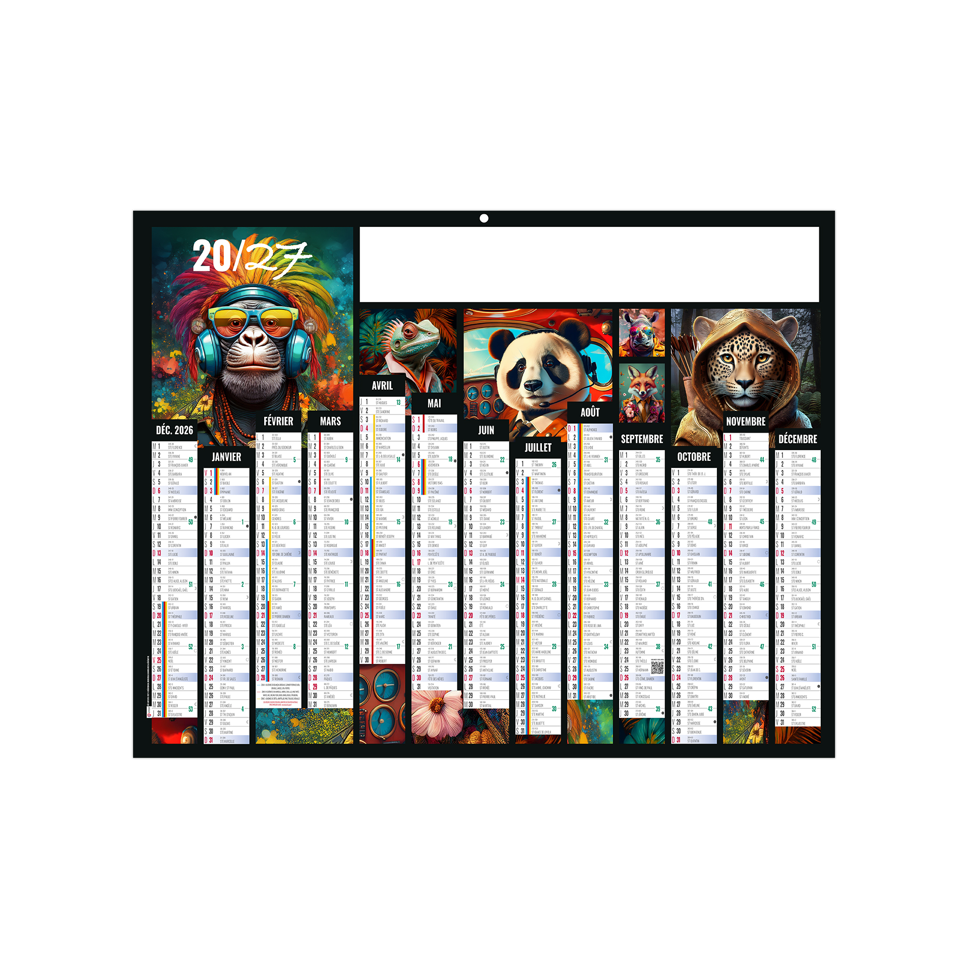 Artistes 2027 – Calendrier avec logo - vue 2