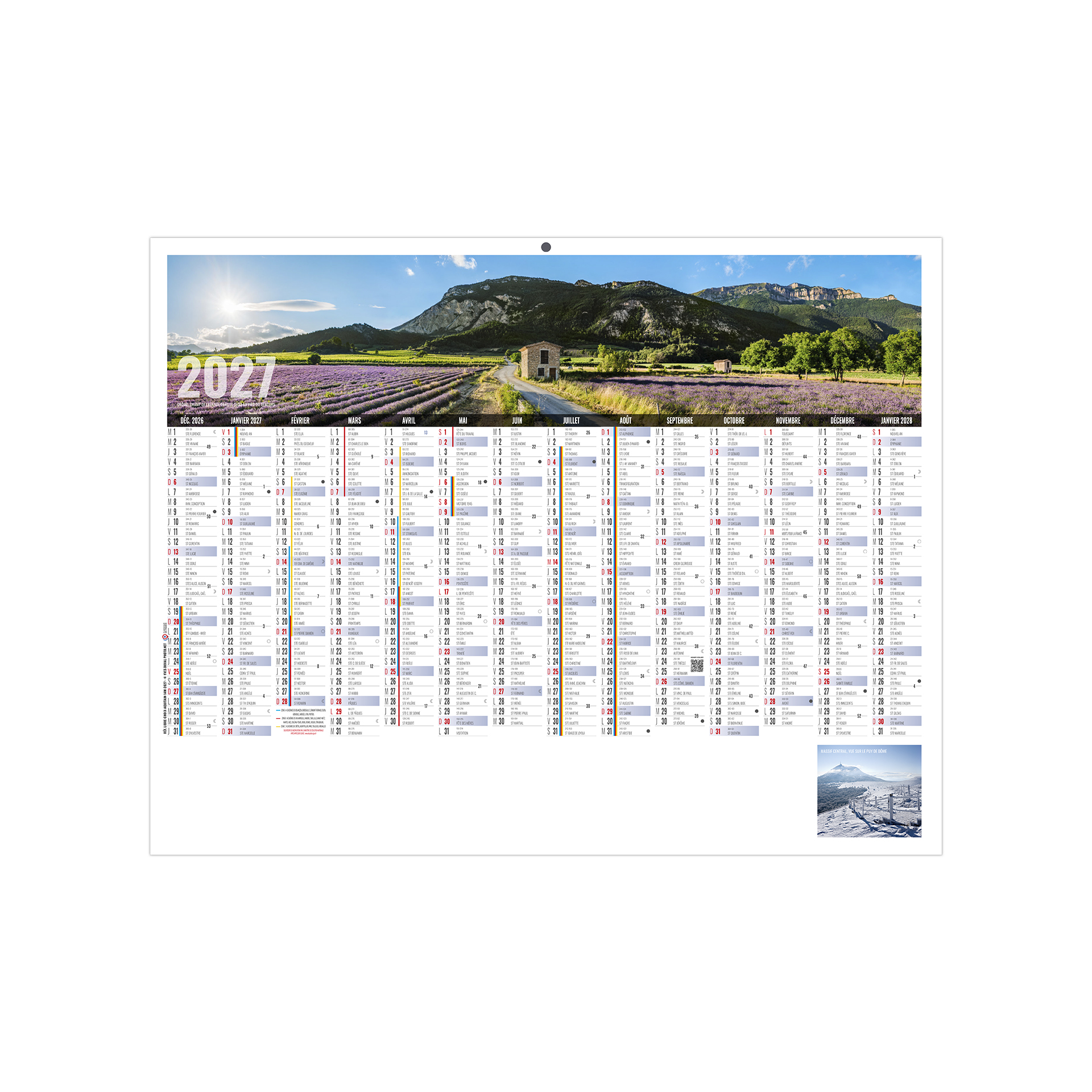 Libre choix auvergnat 2027 – Calendrier avec logo - vue 2