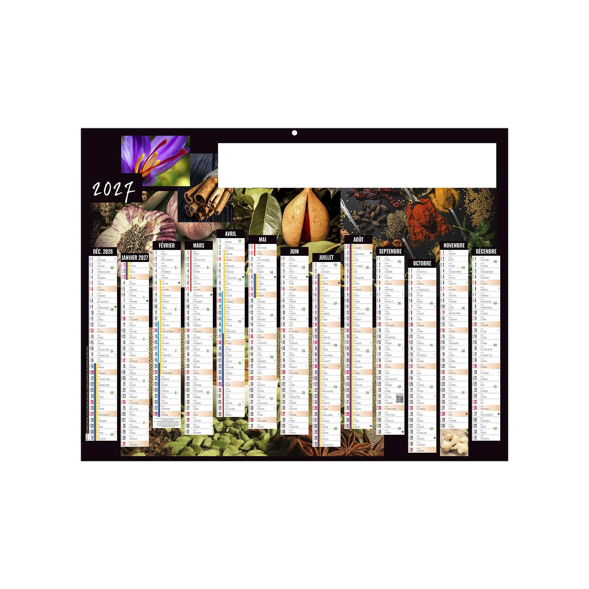 Condiments 2027 – Calendrier avec logo - vue 2