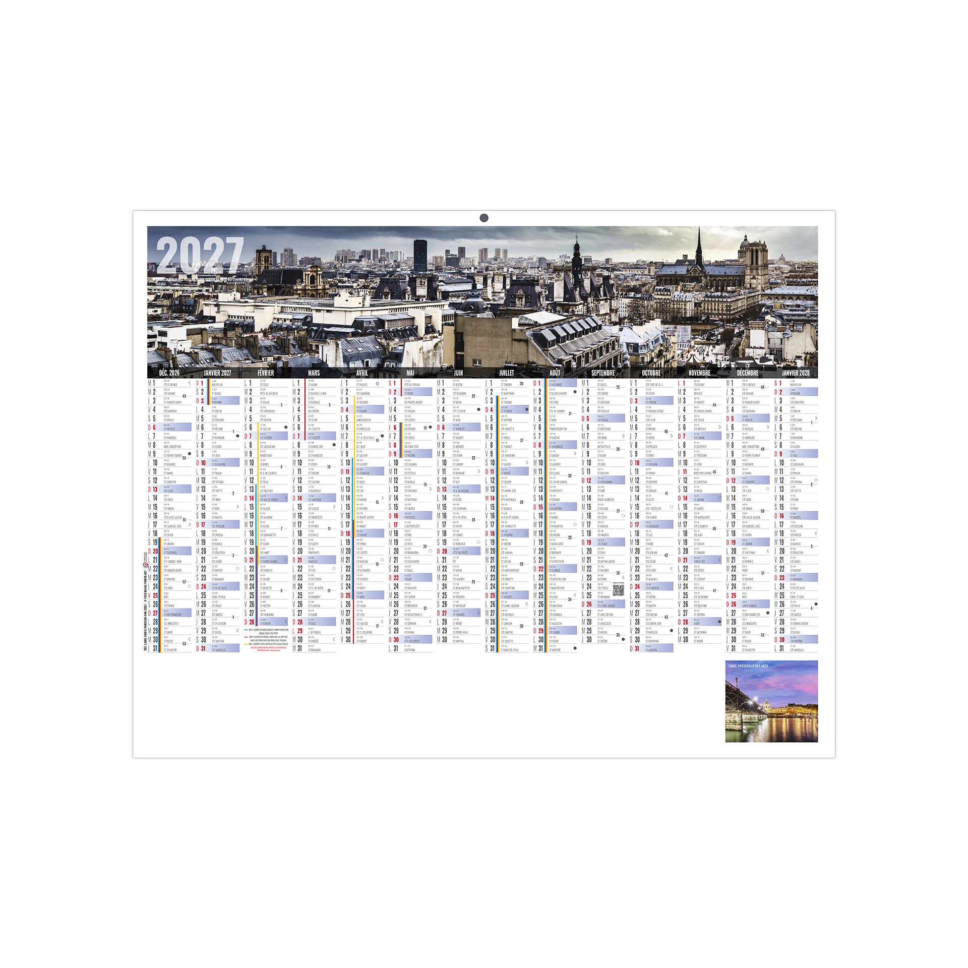 Libre choix parisien 2027 – Calendrier avec logo - vue 2