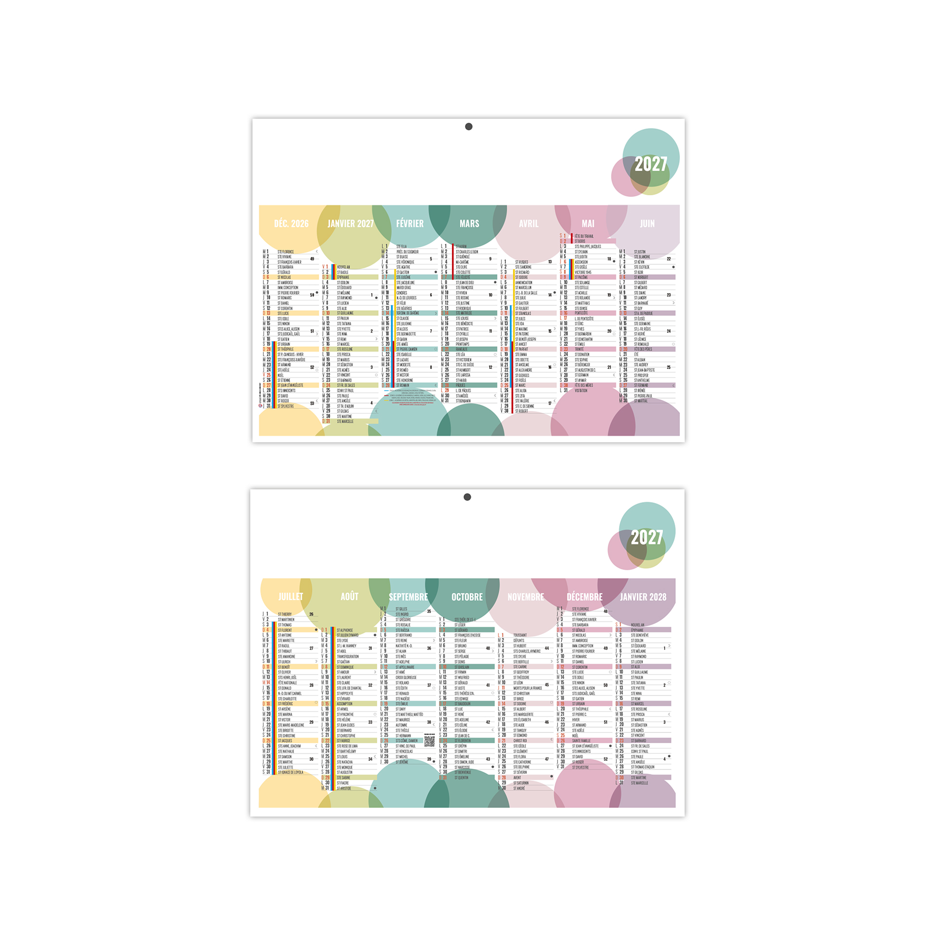 Bulles 2027 – Calendrier avec logo - vue 4