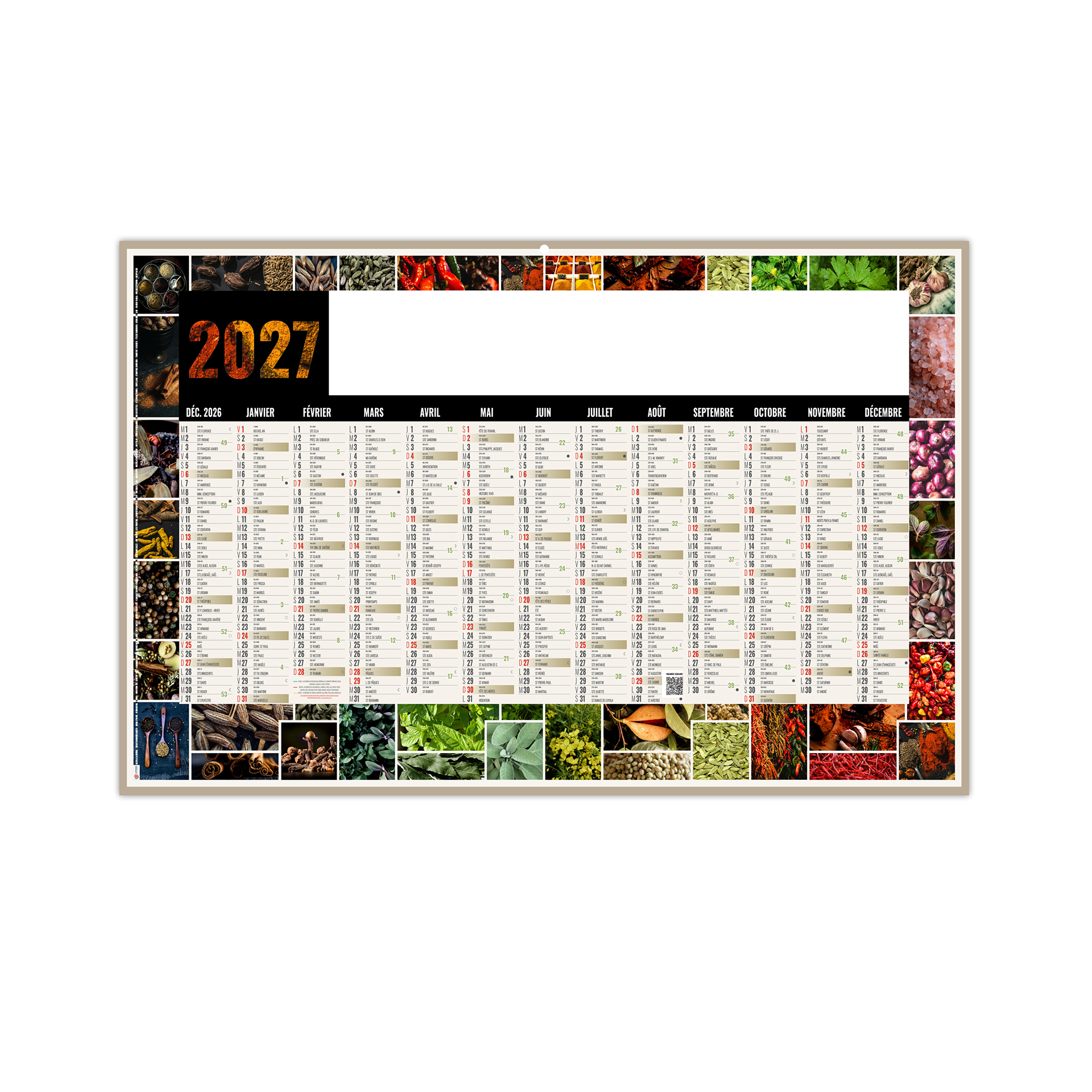 Mosaique 2027 – Calendrier avec logo - vue 1