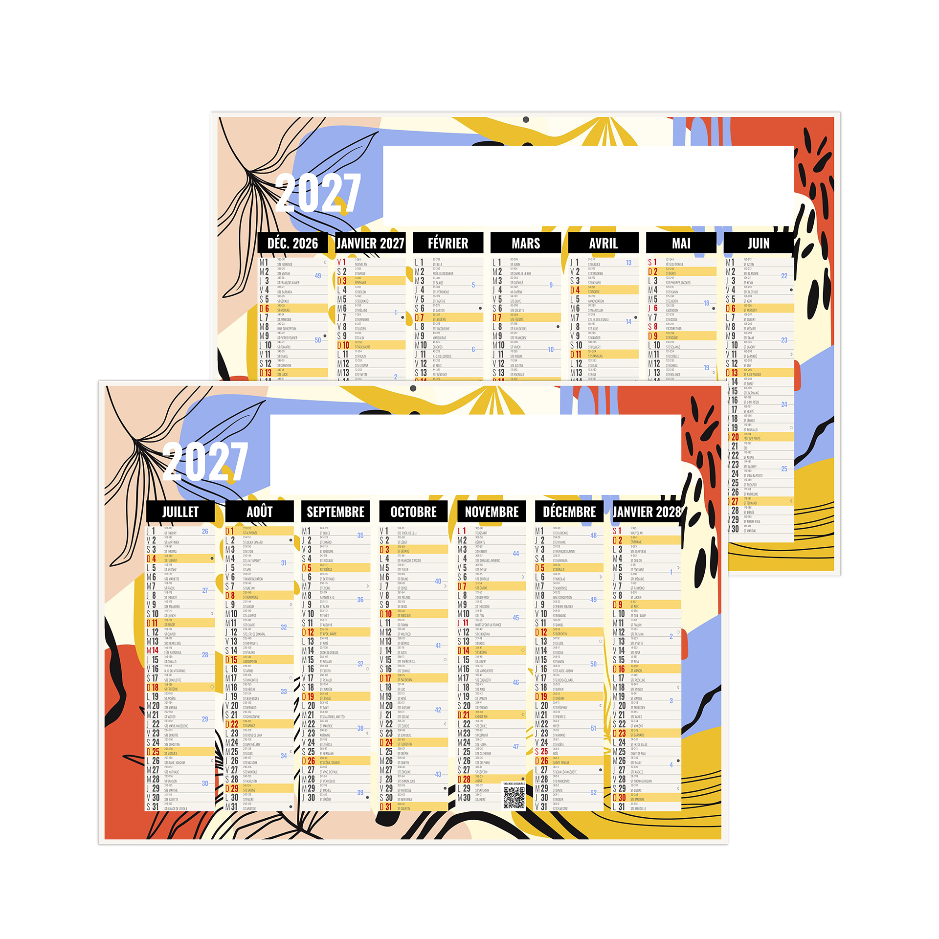 Naturel 2027 – Calendrier avec logo - vue 1