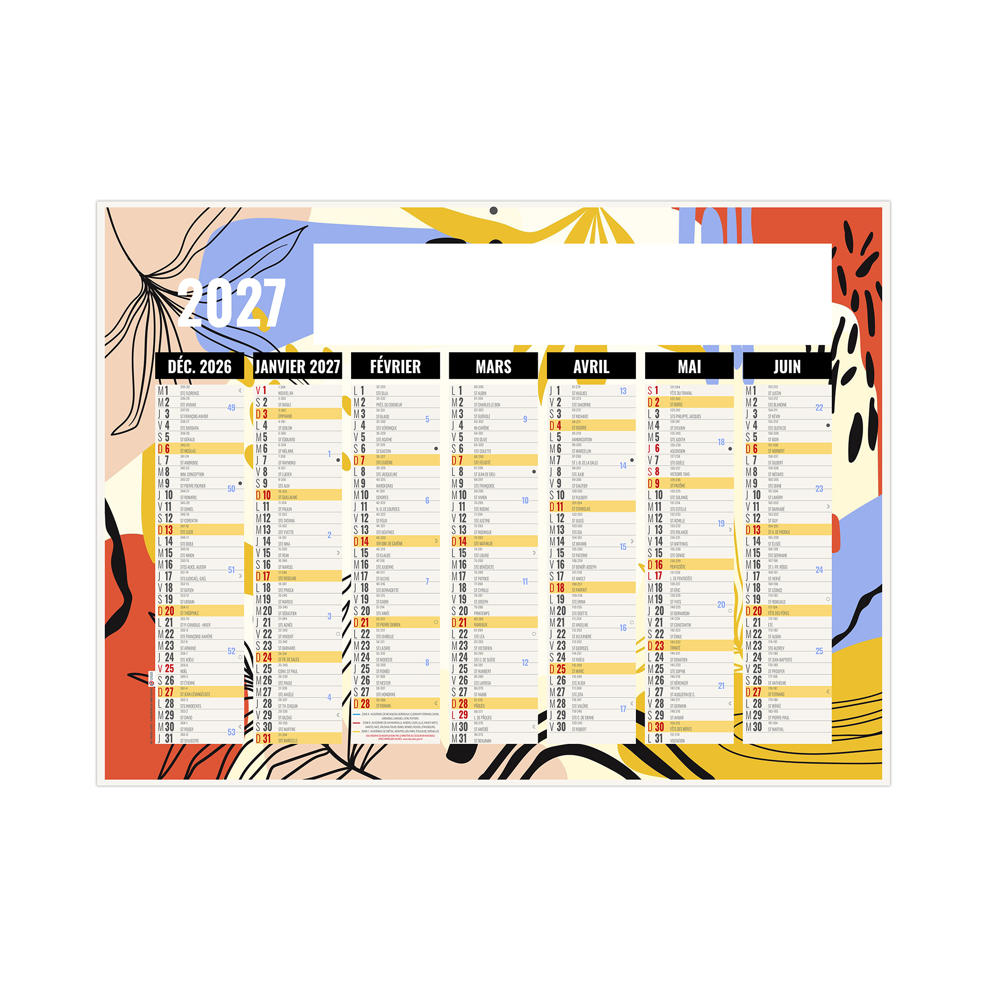 Naturel 2027 – Calendrier avec logo - vue 2