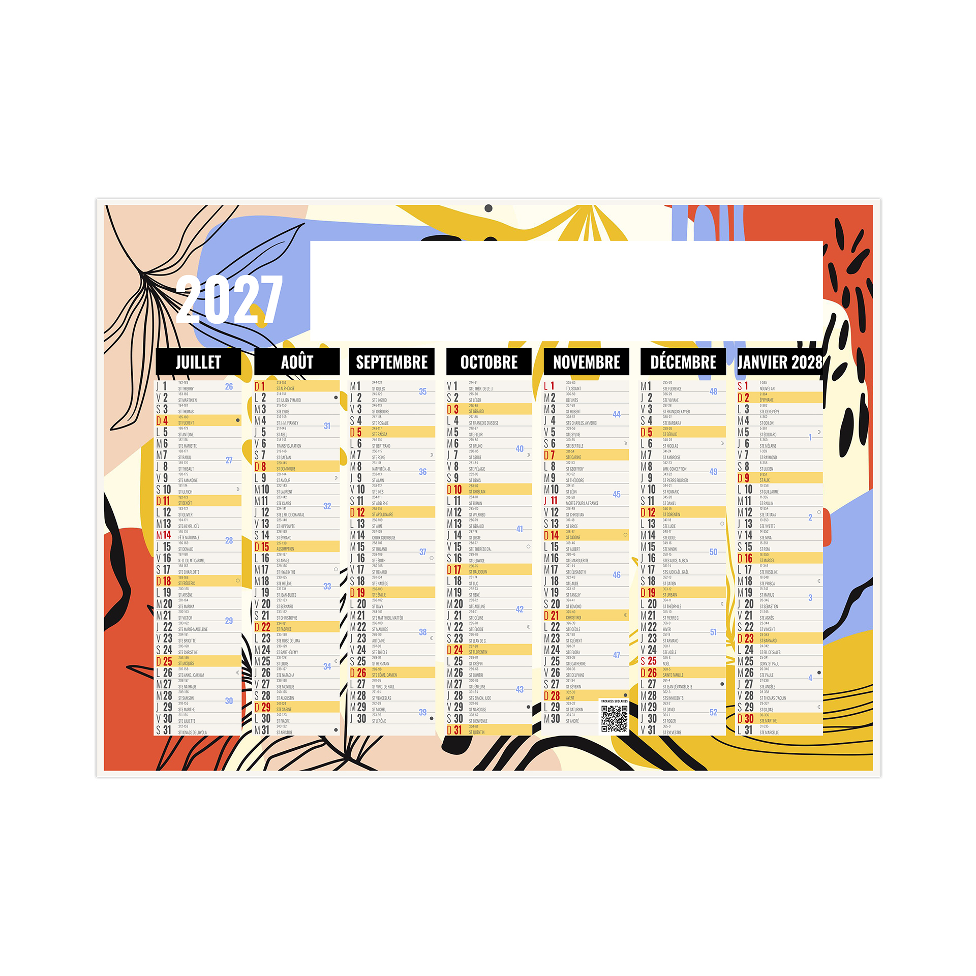 Naturel 2027 – Calendrier avec logo - vue 3