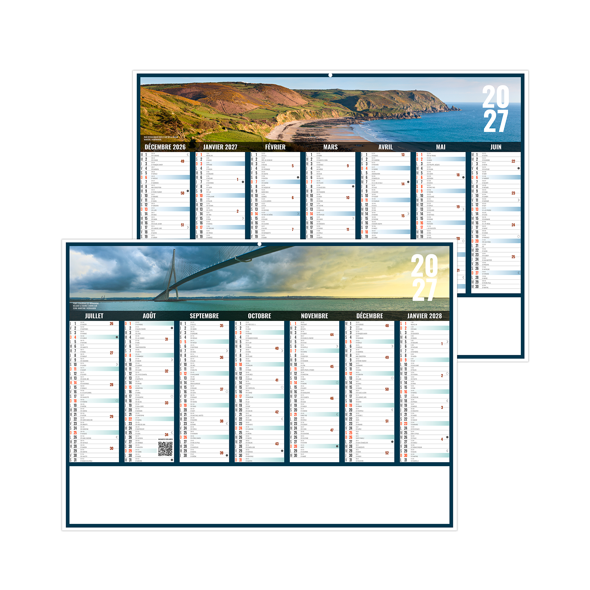 Liberté normandie 2027 – Calendrier avec logo - vue 1