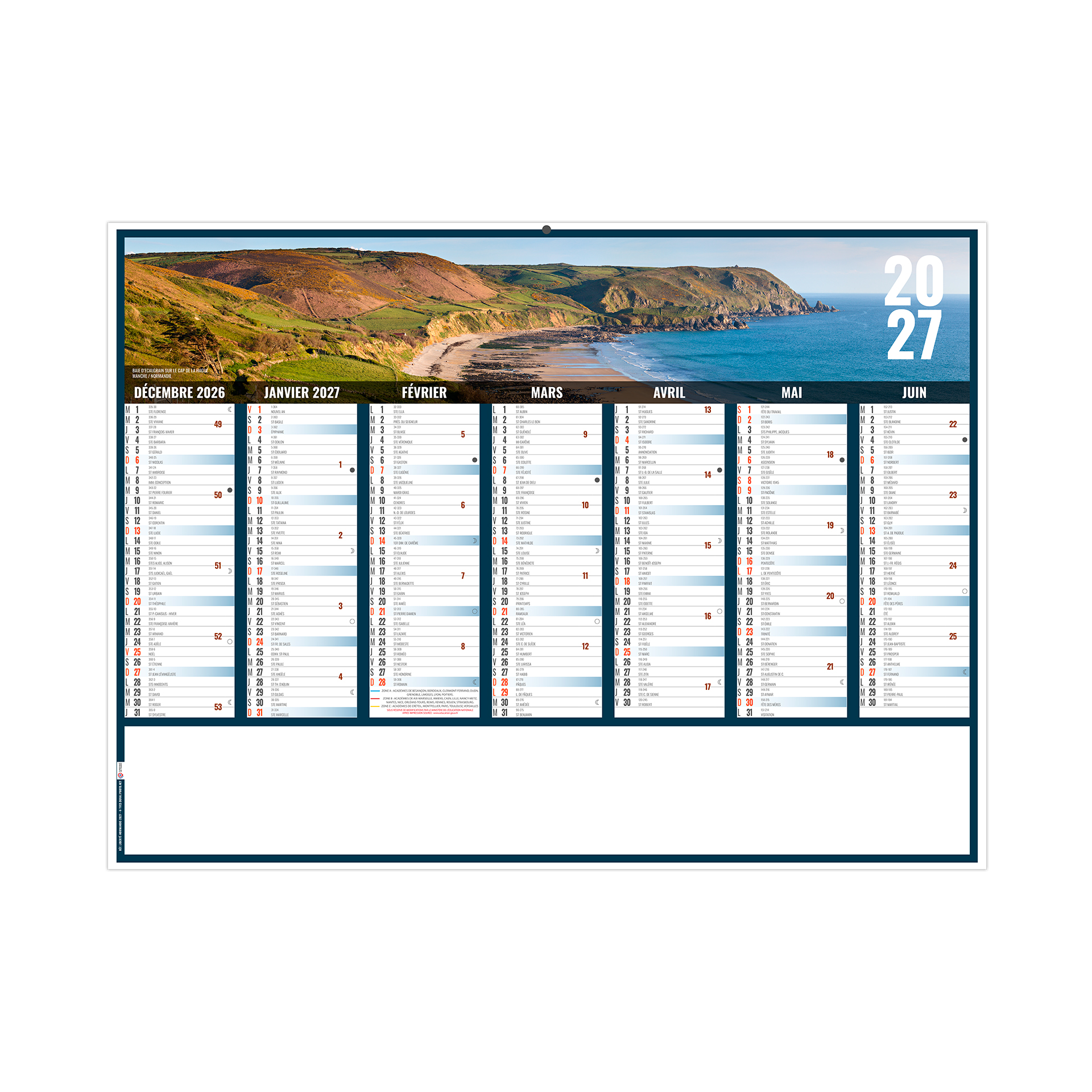 Liberté normandie 2027 – Calendrier avec logo - vue 2