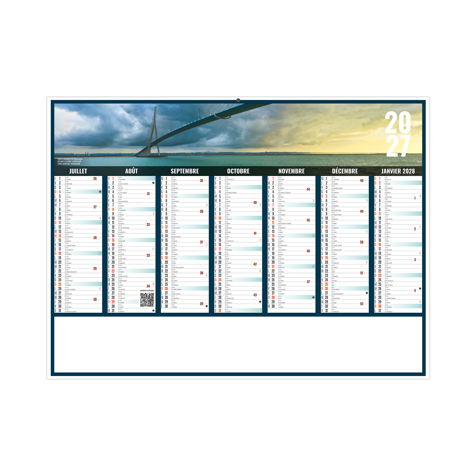 Liberté normandie 2027 – Calendrier avec logo - vue 3