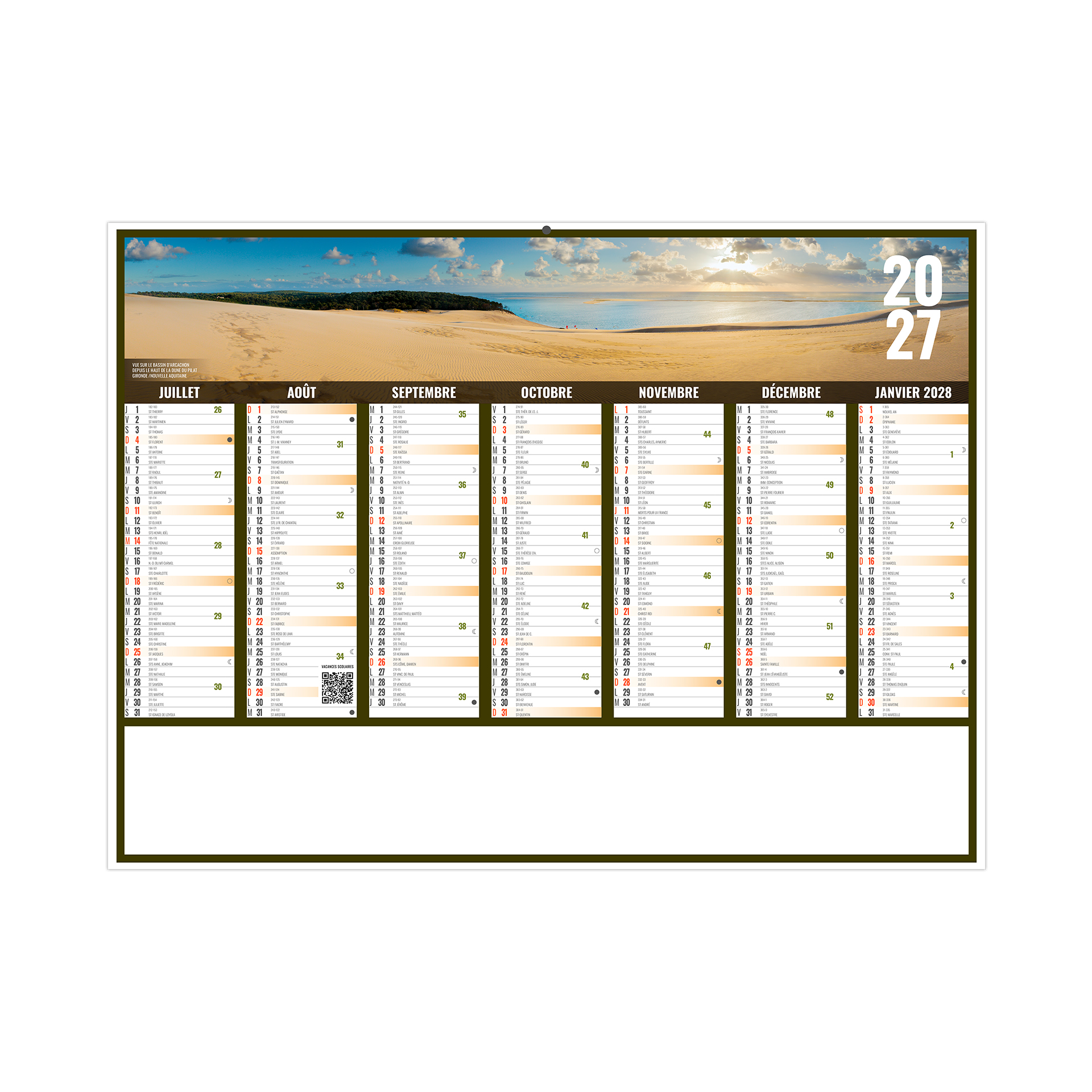 Liberté nouvelle aquitaine 2027 – Calendrier avec logo - vue 3