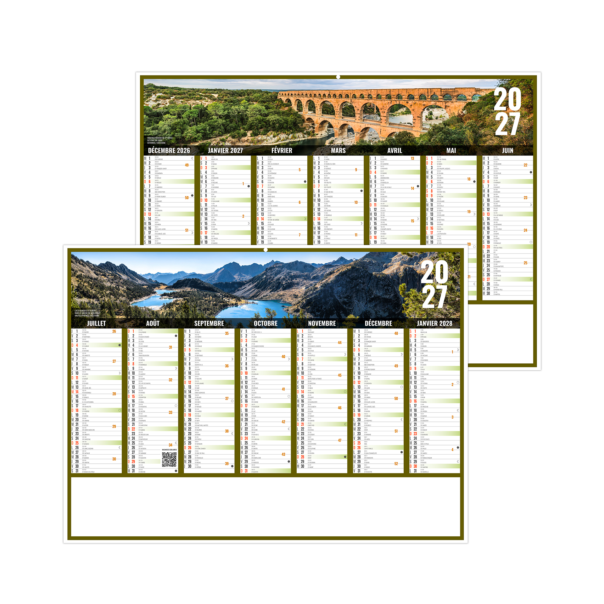 Liberté occitanie 2027 – Calendrier avec logo