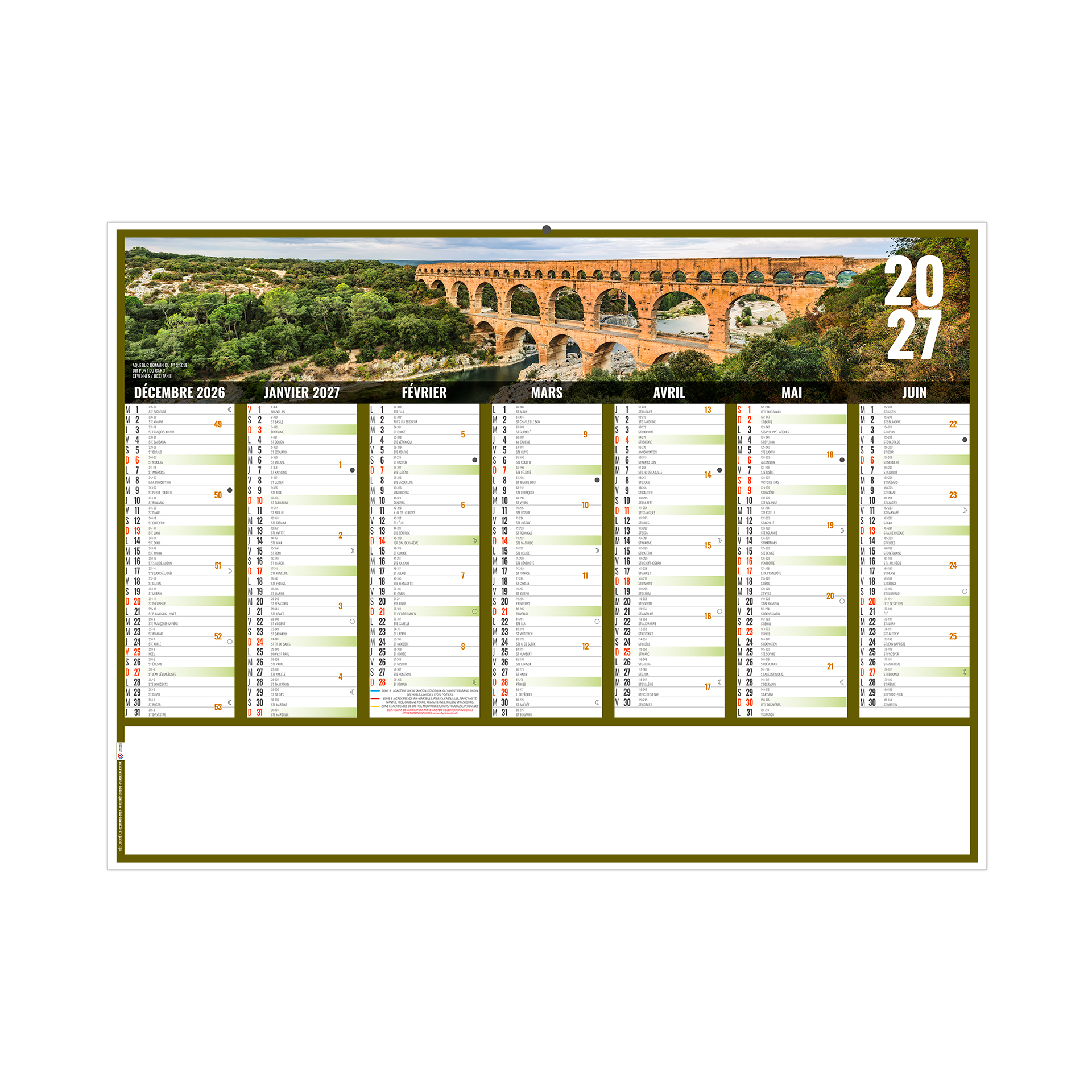 Liberté occitanie 2027 – Calendrier avec logo - vue 2