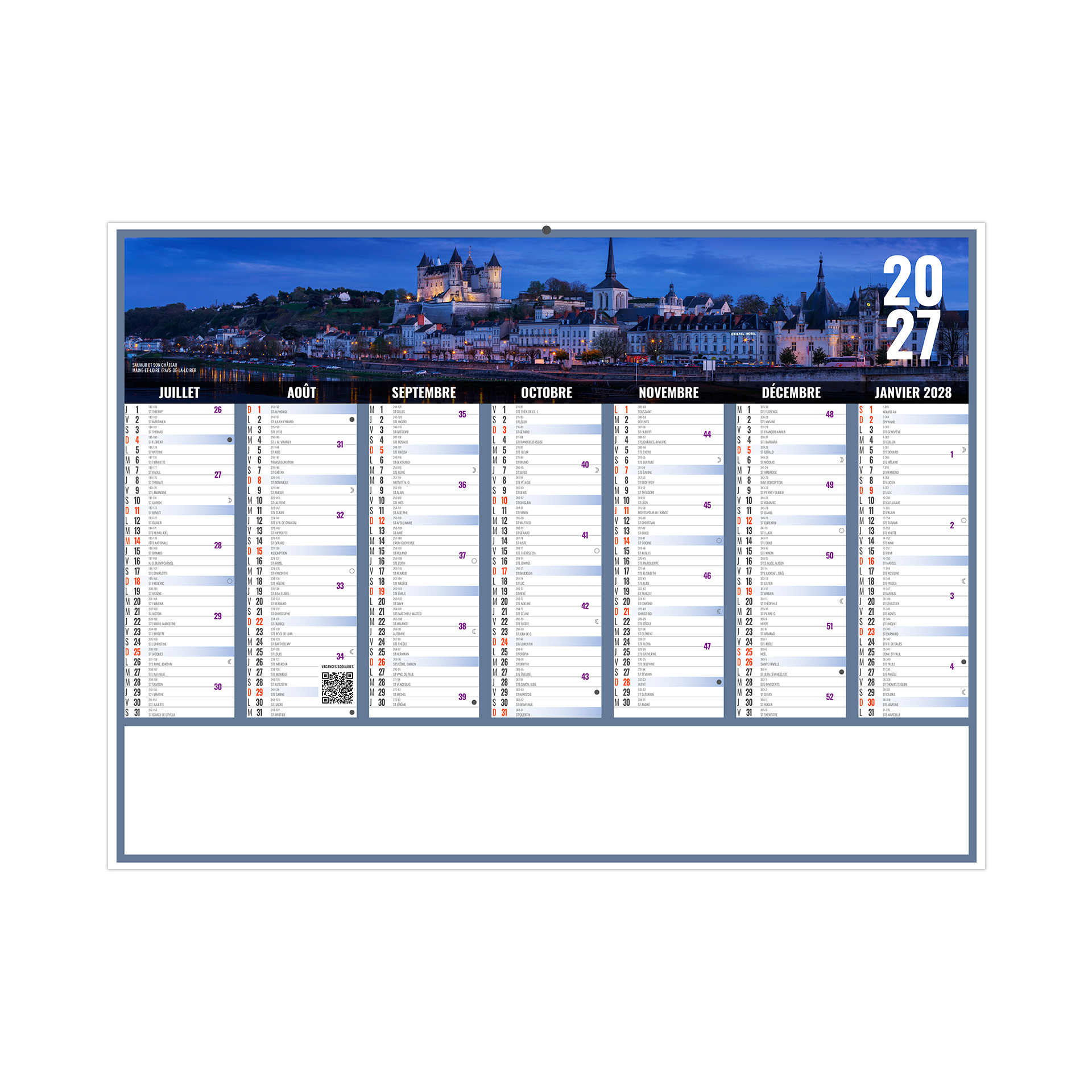 Liberté pays-de-loire 2027 – Calendrier avec logo - vue 3