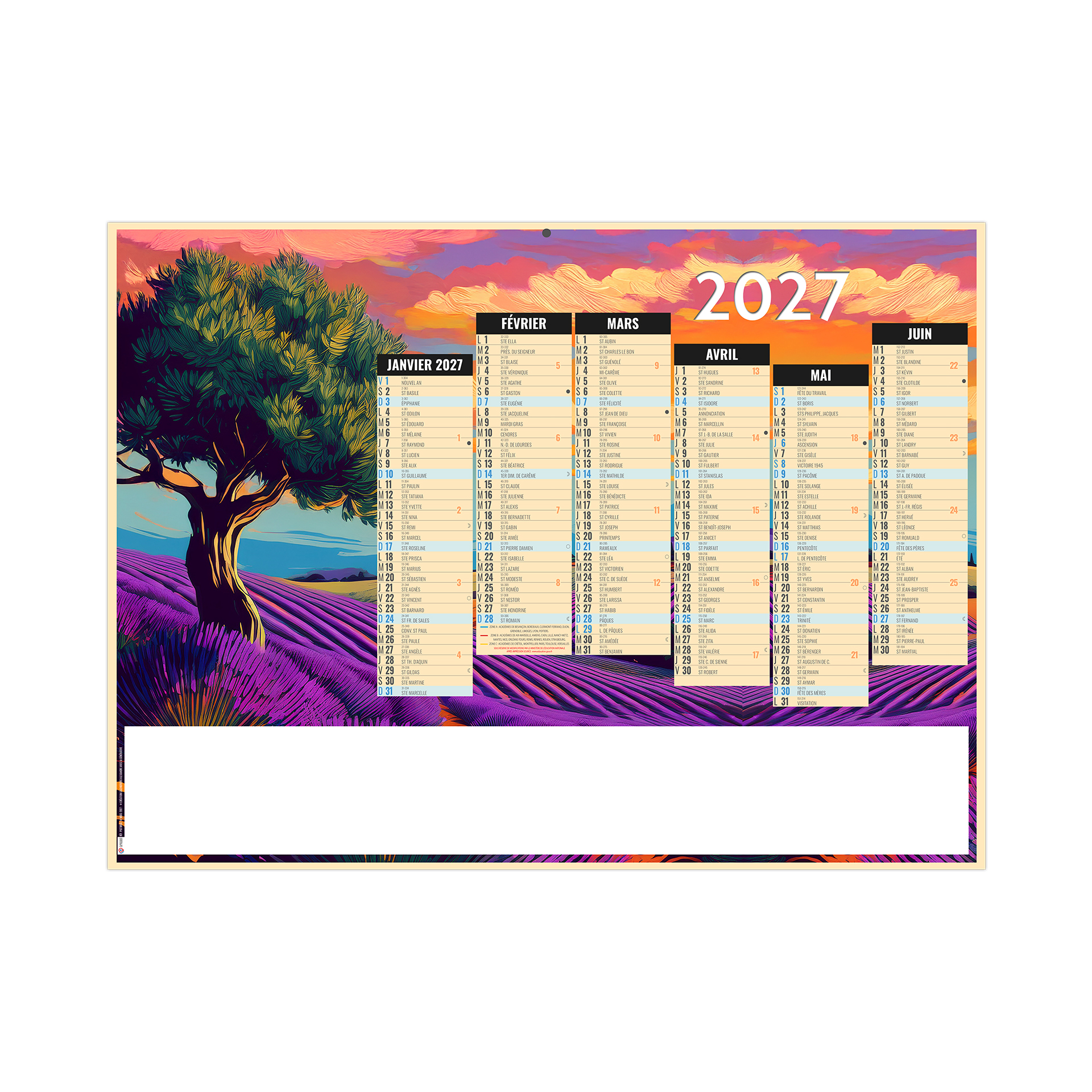 Pictural 2027 – Calendrier avec logo - vue 2