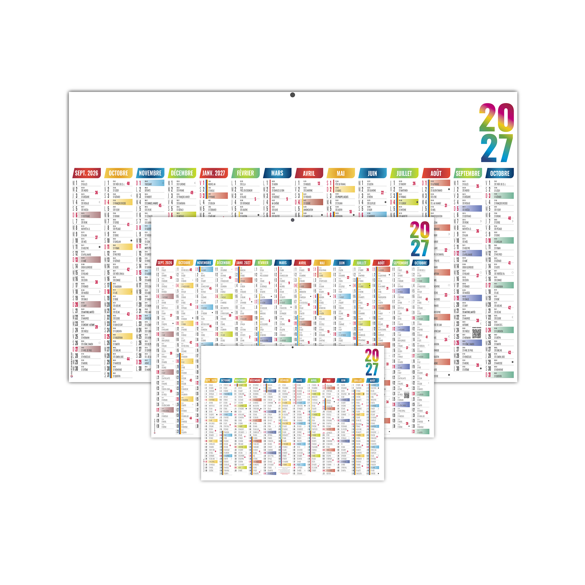 Scolaire casimir 2027 – Calendrier avec logo - vue 1