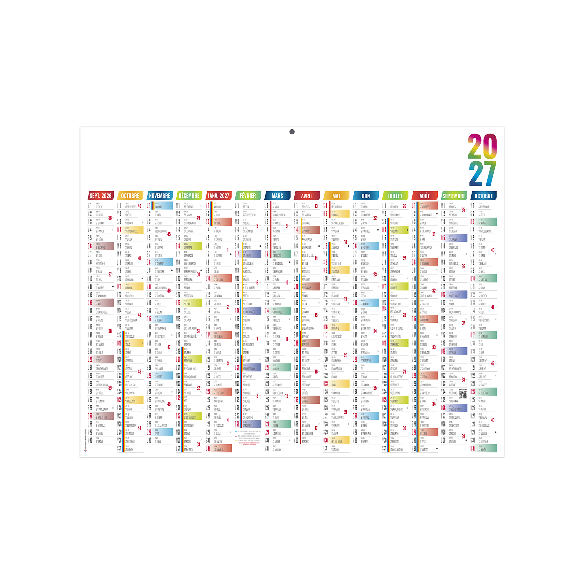 Scolaire casimir 2027 – Calendrier avec logo - vue 3