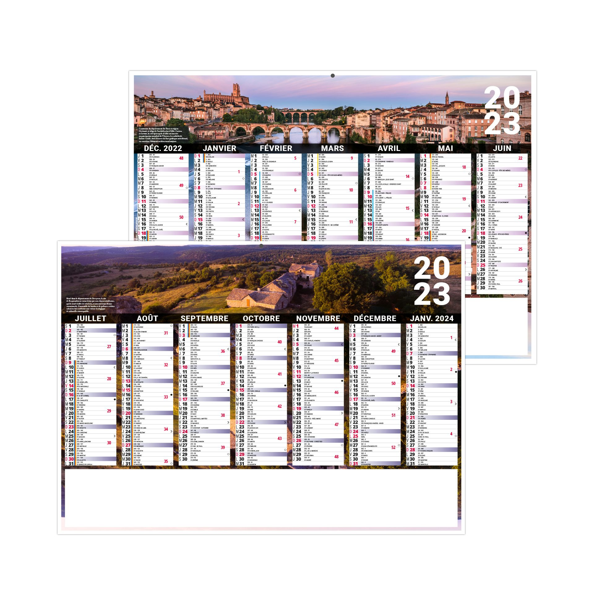 Calendrier Gothique 2023 Calendrier Bancaire Liberté Sud-Ouest 2023