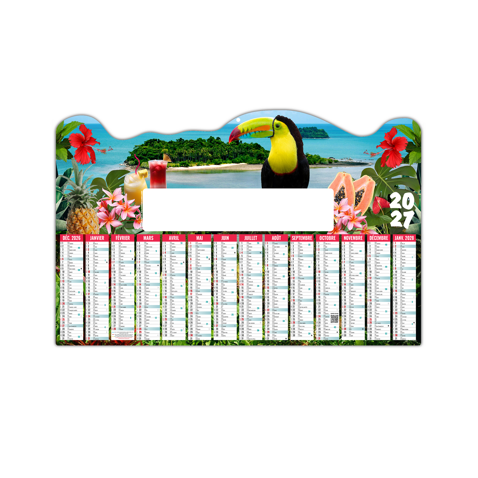 Tropical 2027 – Calendrier avec logo - vue 1