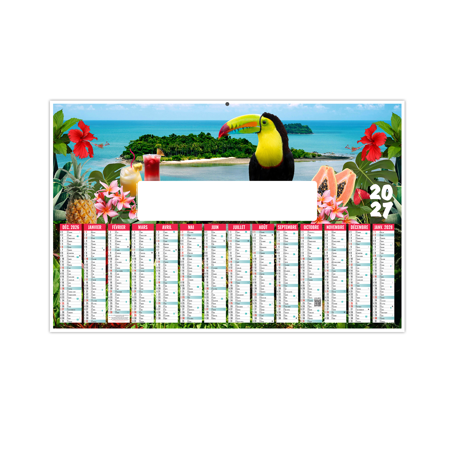 Tropical 2027 – Calendrier avec logo - vue 2