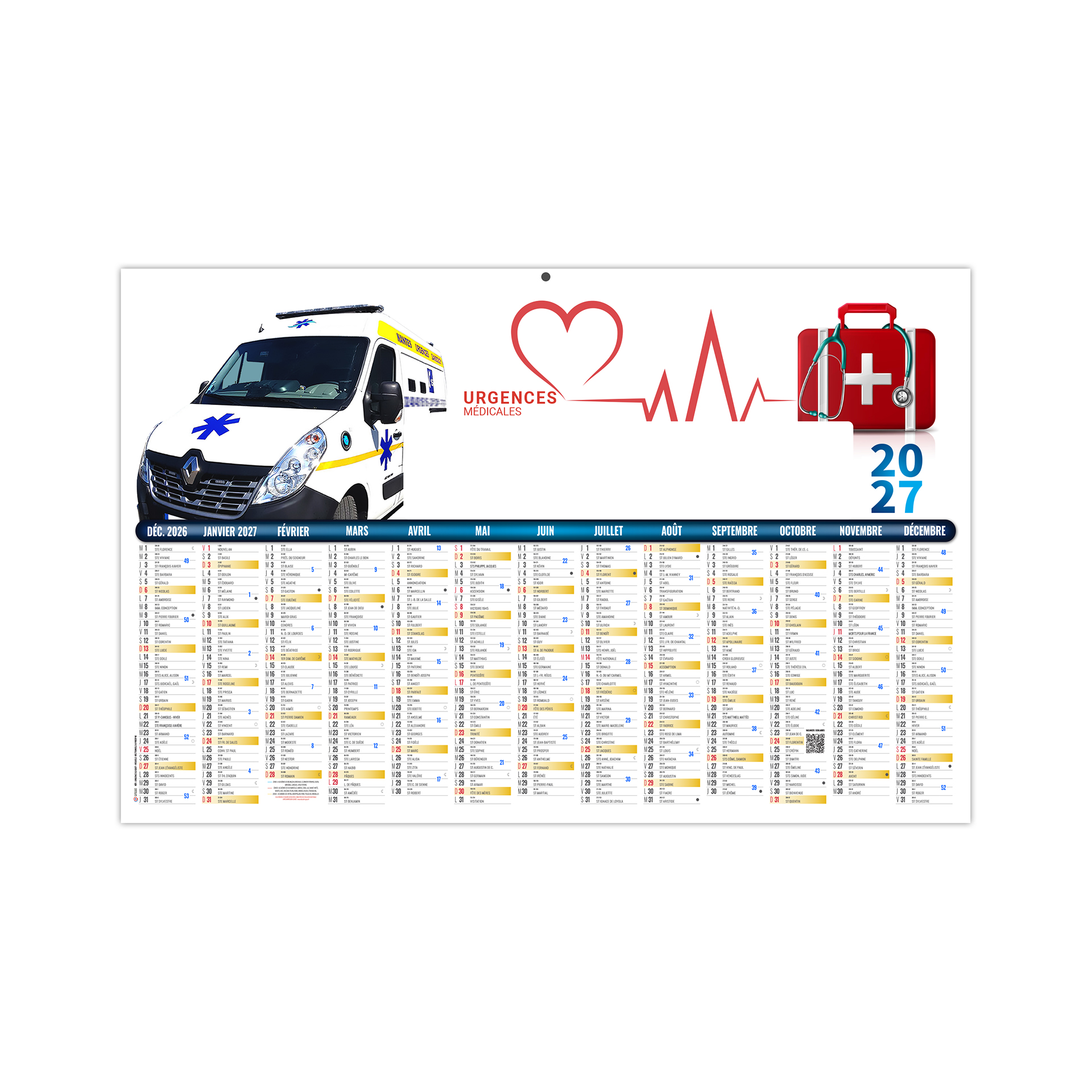 Urgence 2027 – Calendrier avec logo - vue 2