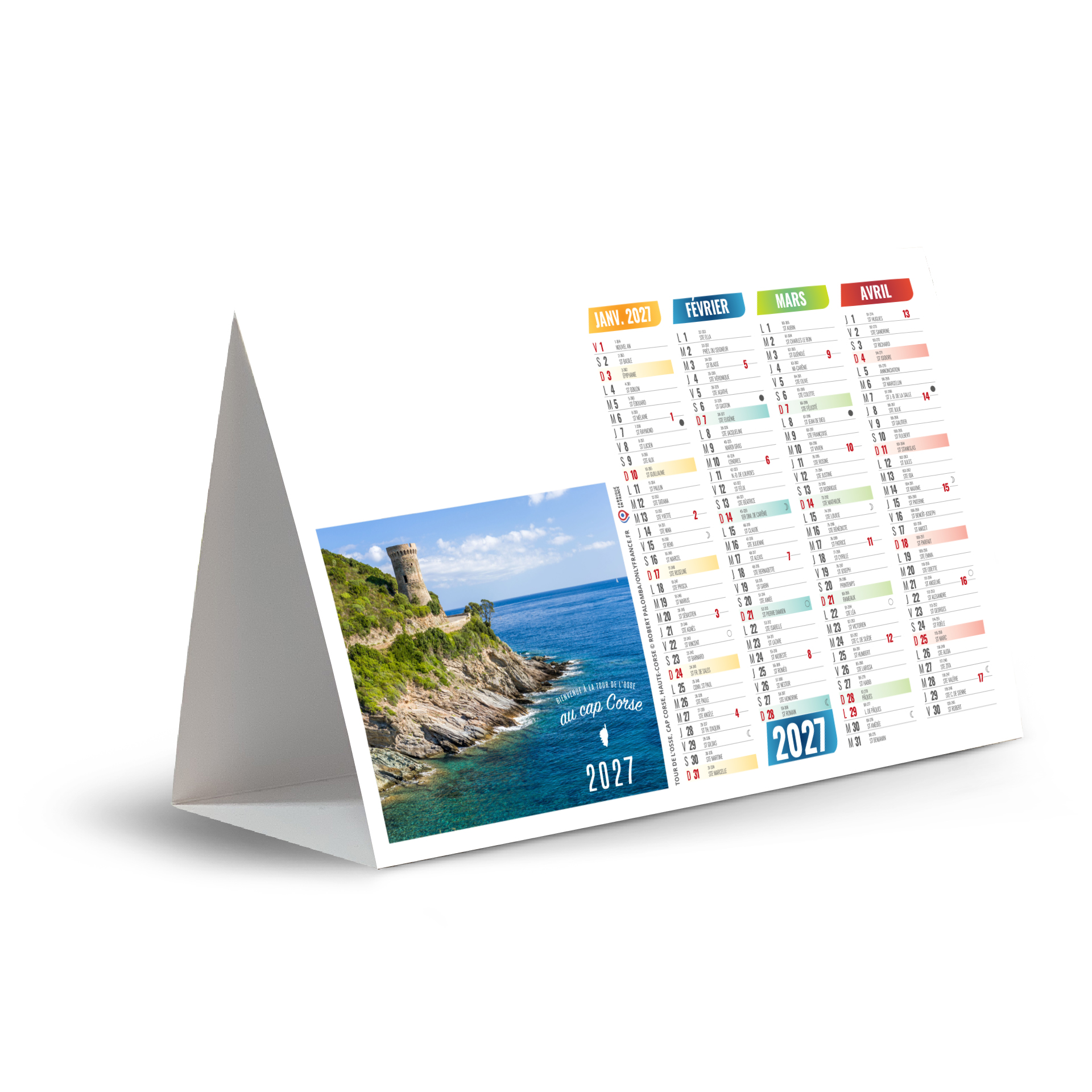 Ajaccio 2027 – Calendrier avec logo - vue 2