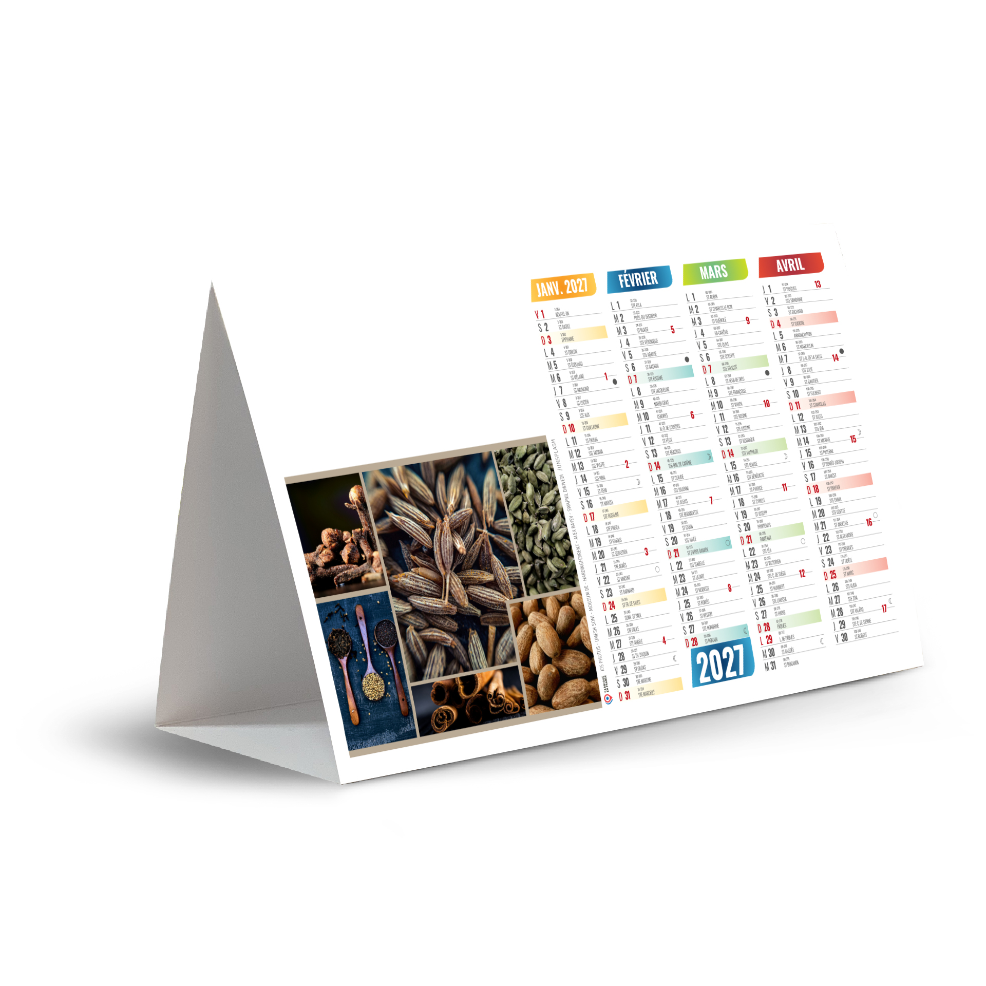 Arômes 2027 – Calendrier avec logo - vue 2