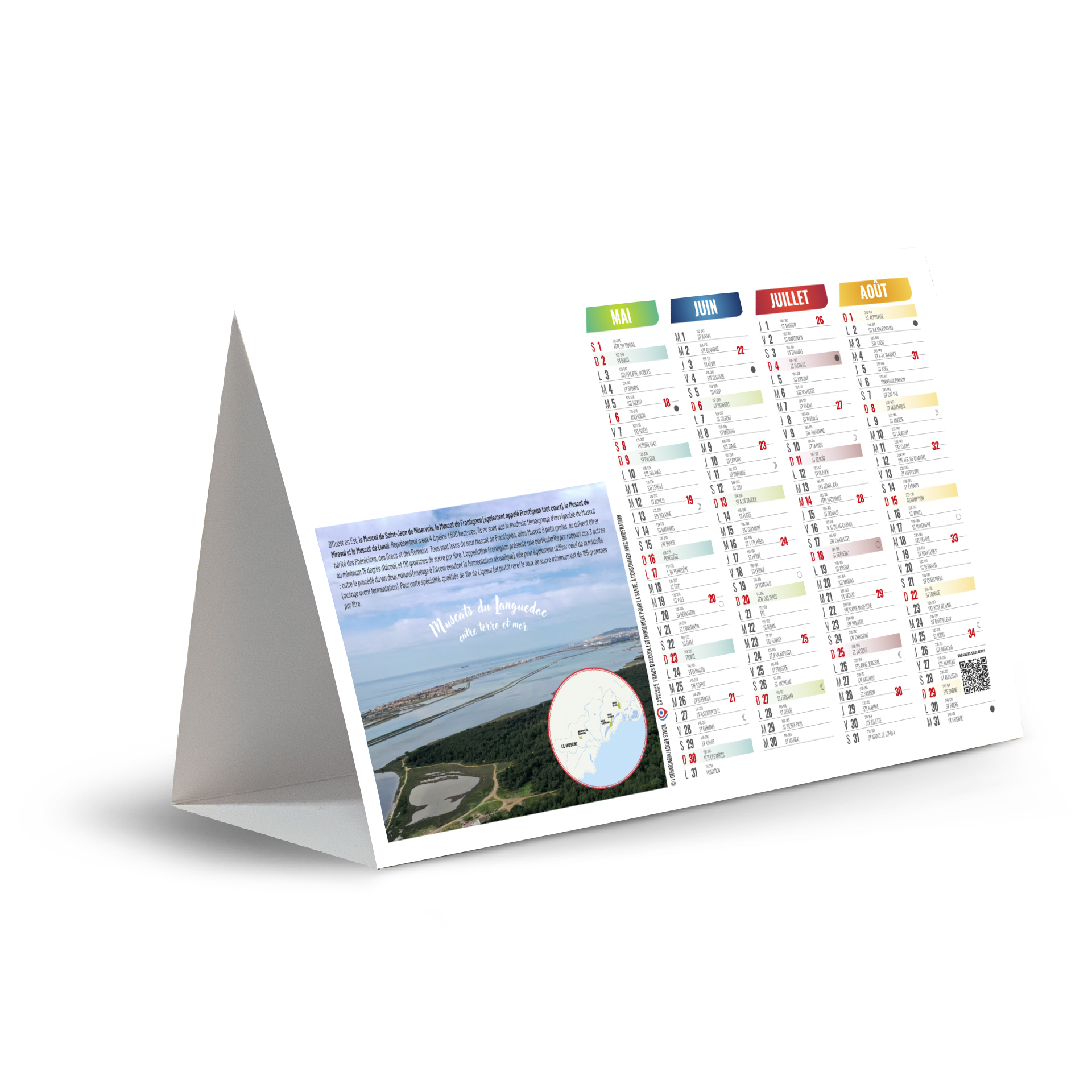 Cep de vigne 2027 – Calendrier avec logo - vue 1