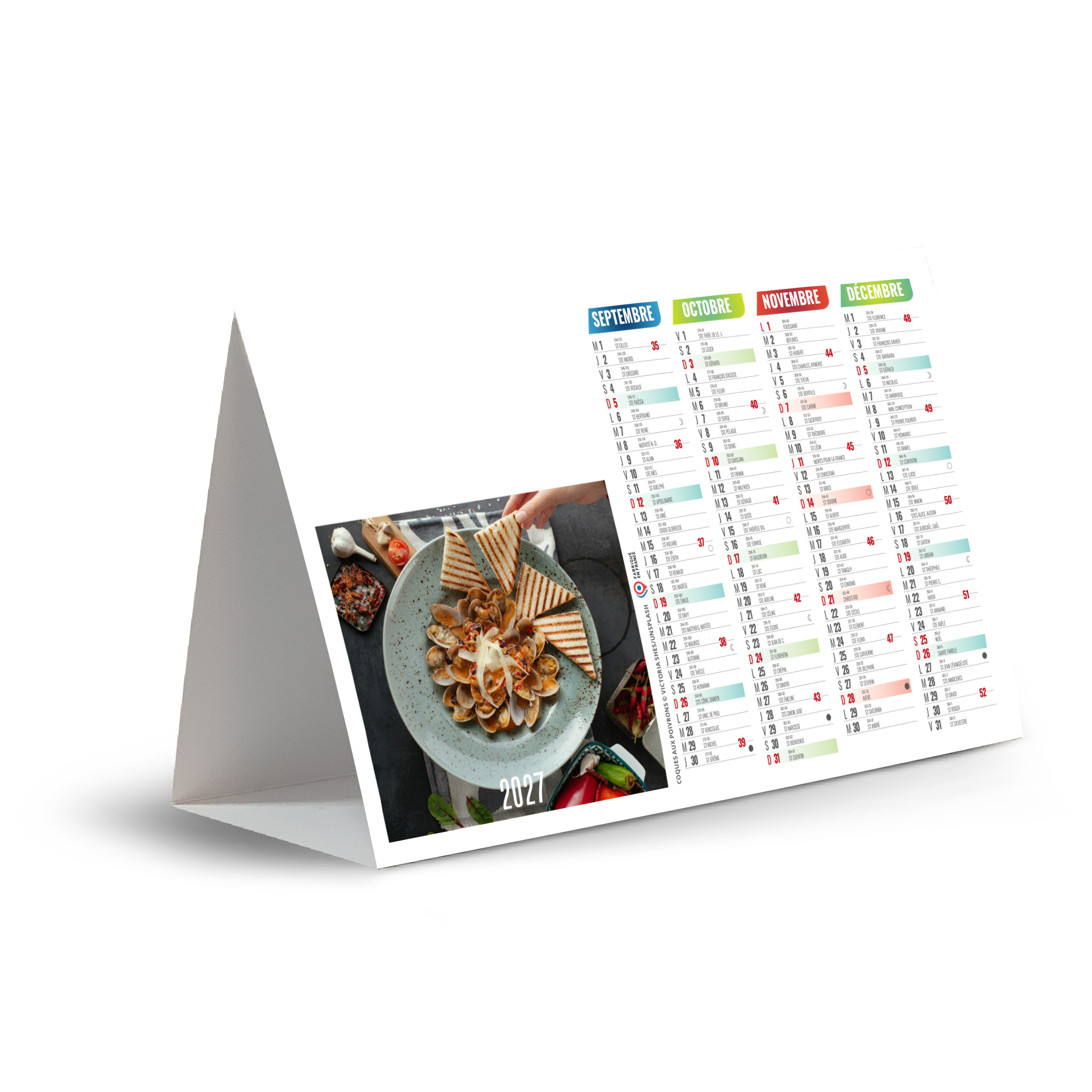 Cuisine rapide 2027 – Calendrier avec logo - vue 1