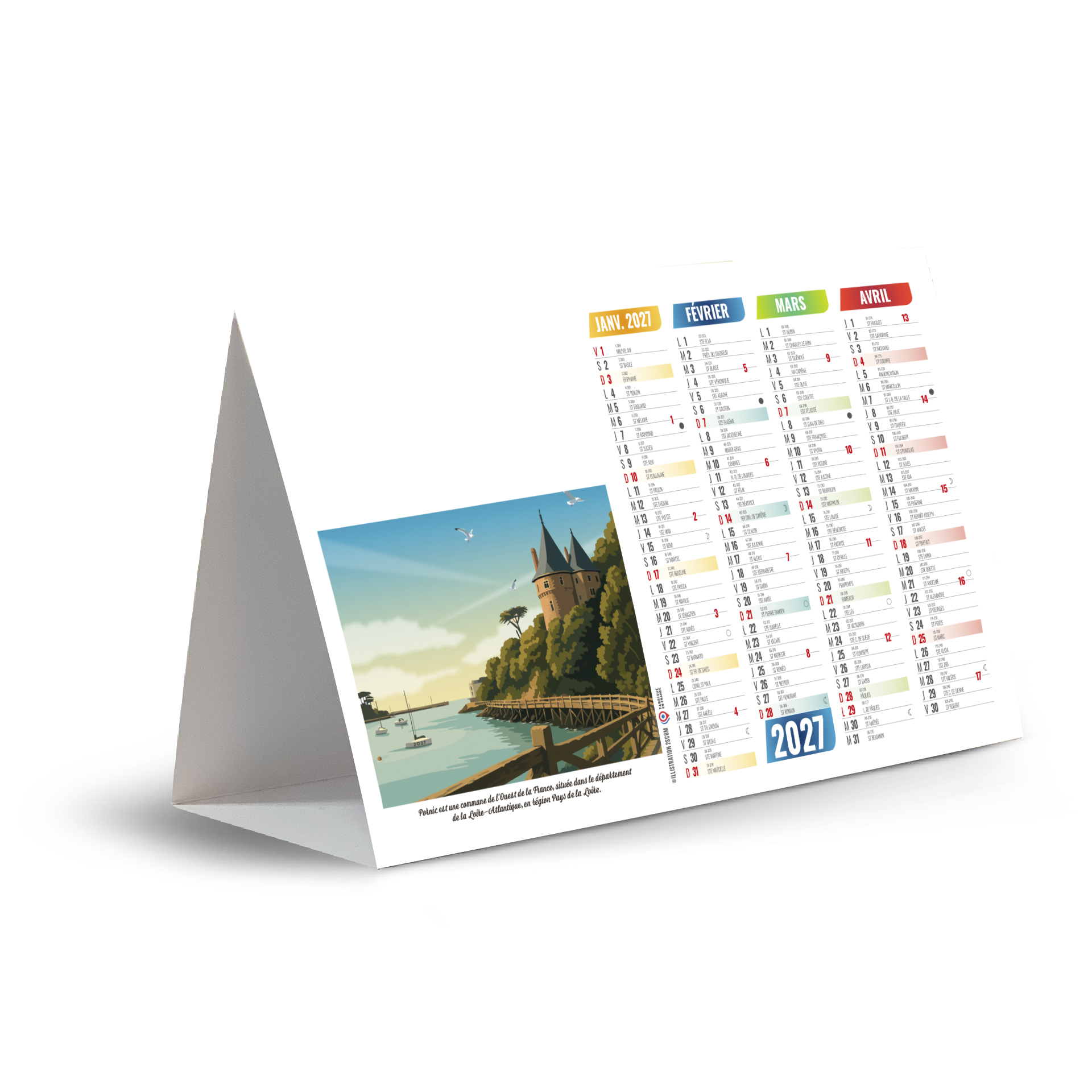Vacances 2027 – Calendrier avec logo - vue 2