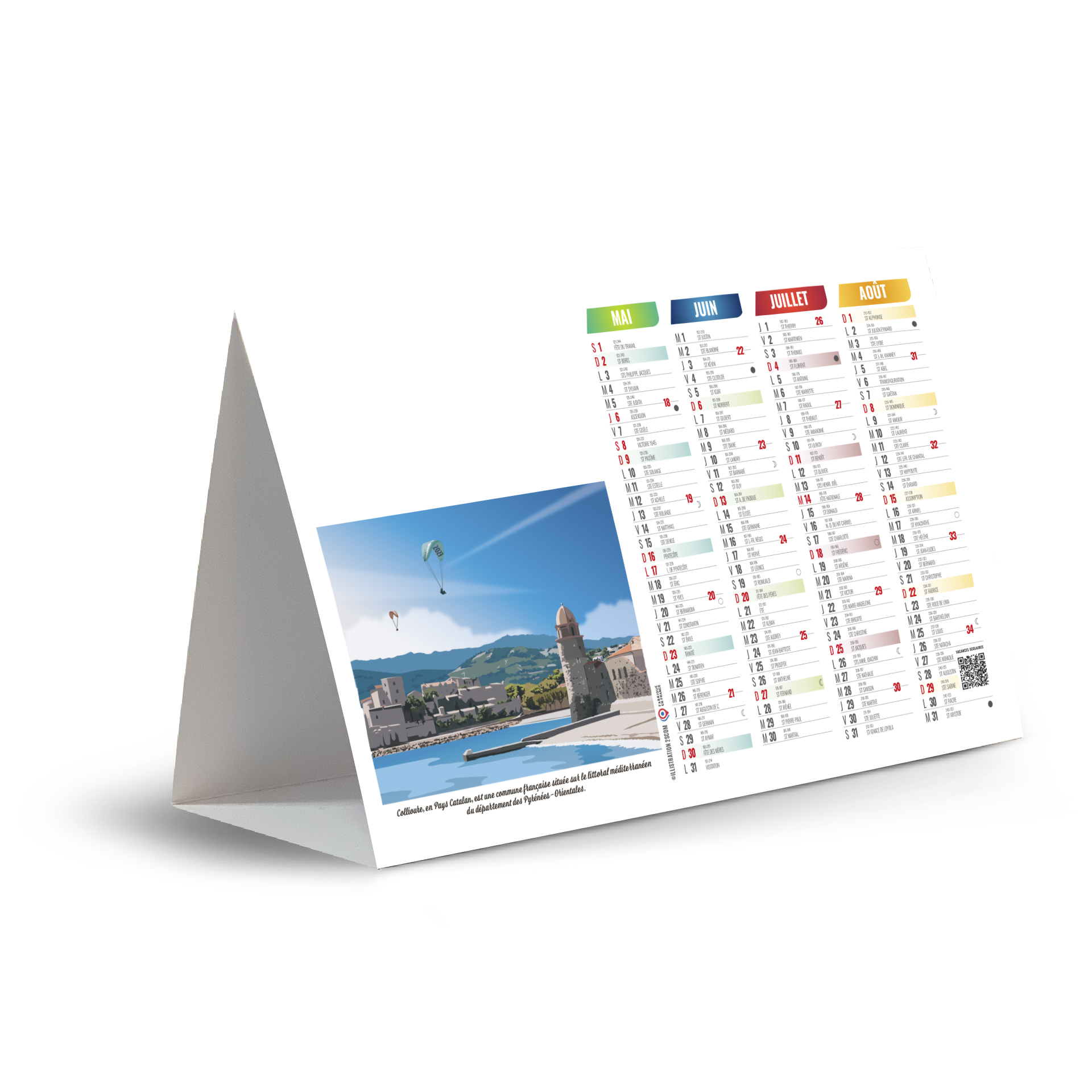 Vacances 2027 – Calendrier avec logo - vue 3