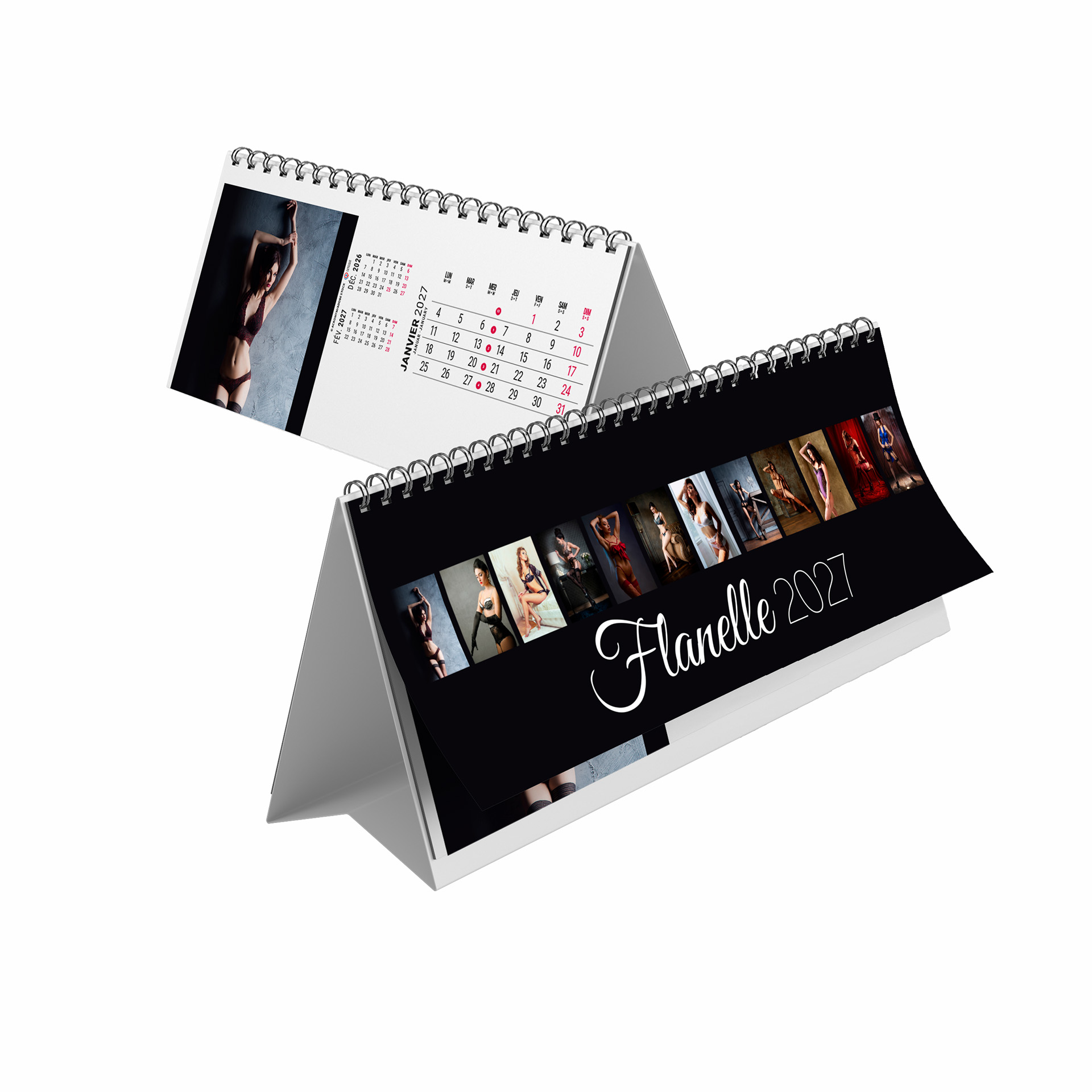 Flanelle 2027 – Calendrier avec logo - vue 1