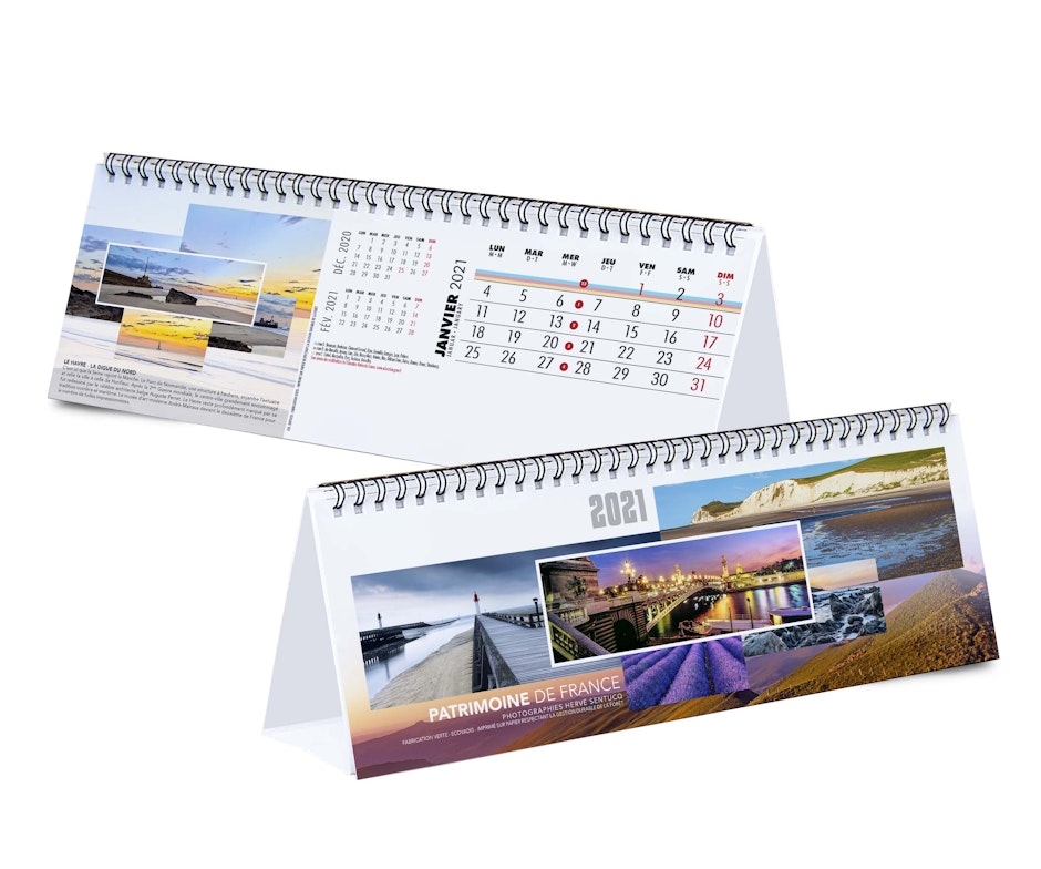 Calendrier 2021 Chevalet De Bureau Photos De Paysages De France calendrier 2021 en feuillet