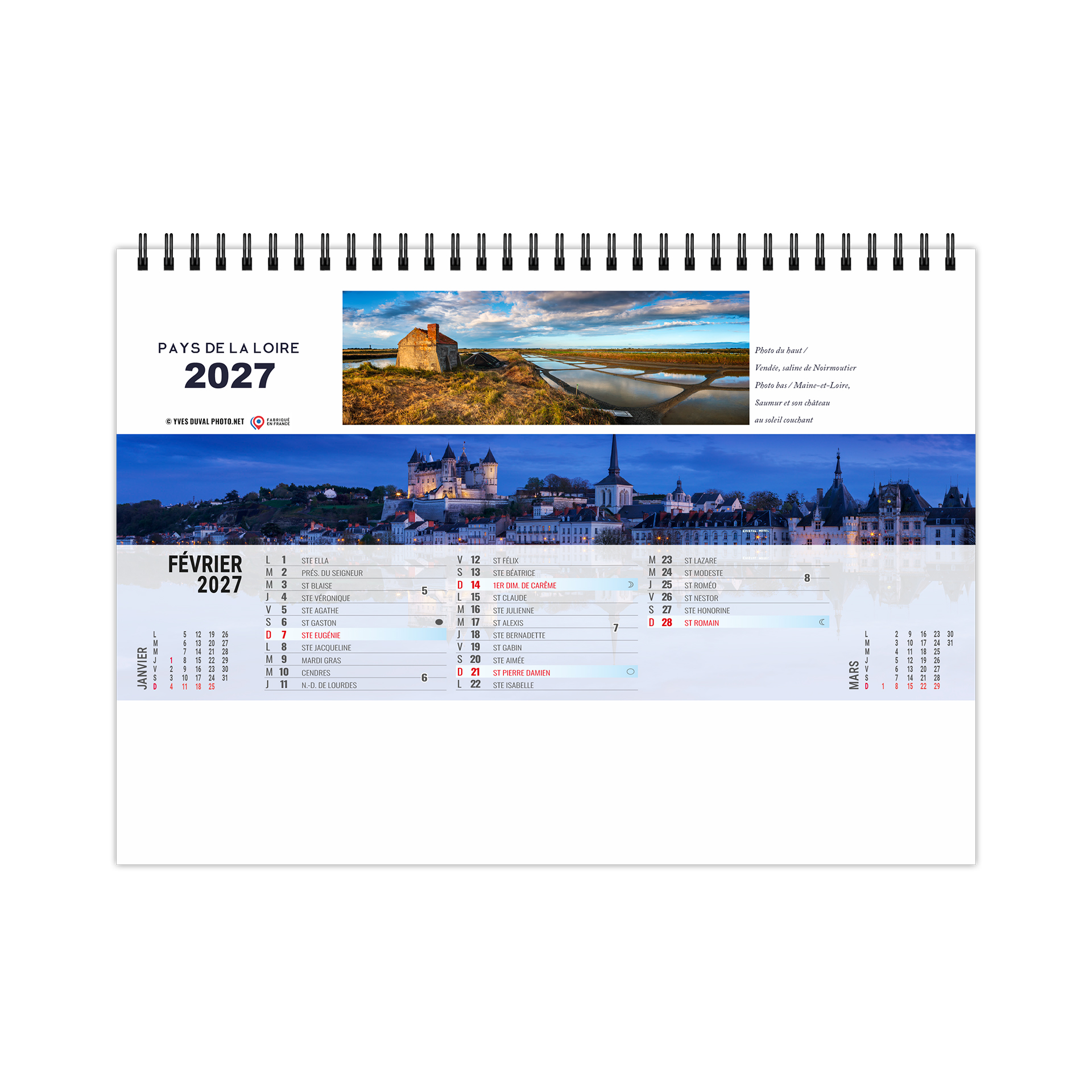 Grand angle 2027 – Calendrier avec logo - vue 3