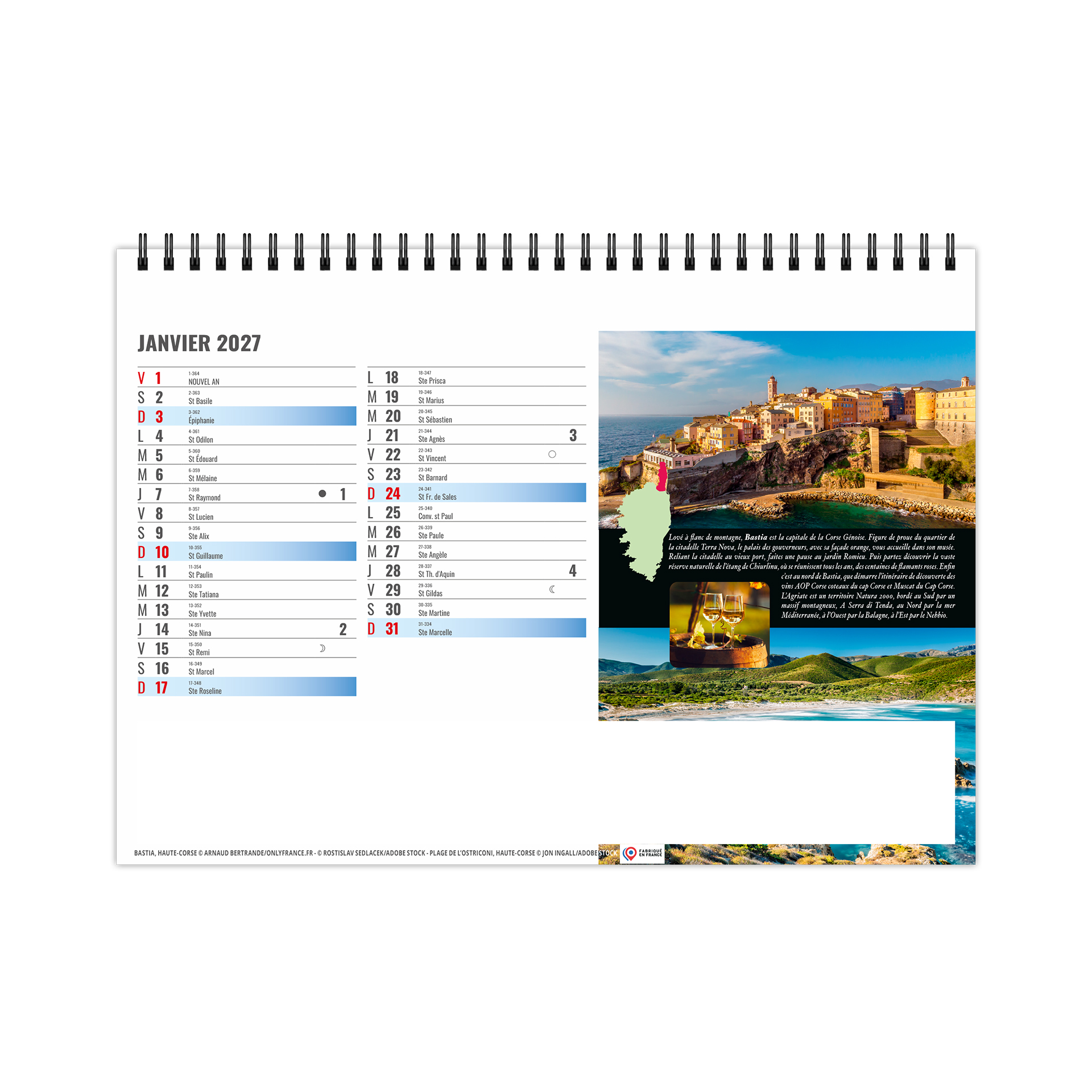 Méditerranéenne 2027 – Calendrier avec logo - vue 2