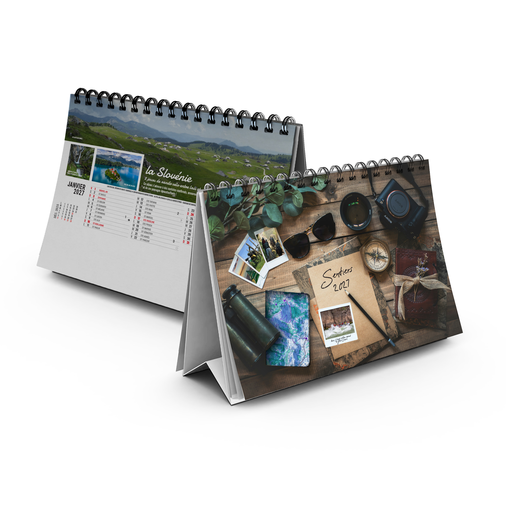 Sentiers 2027 – Calendrier avec logo - vue 1