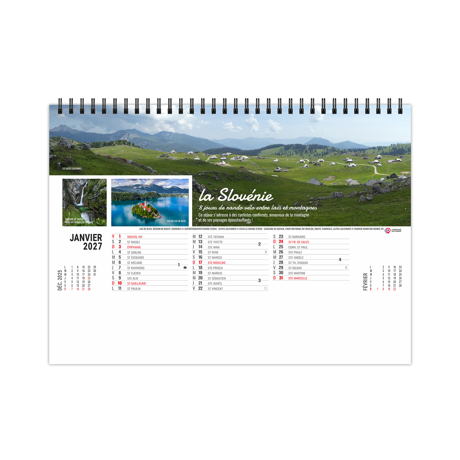 Sentiers 2027 – Calendrier avec logo - vue 2