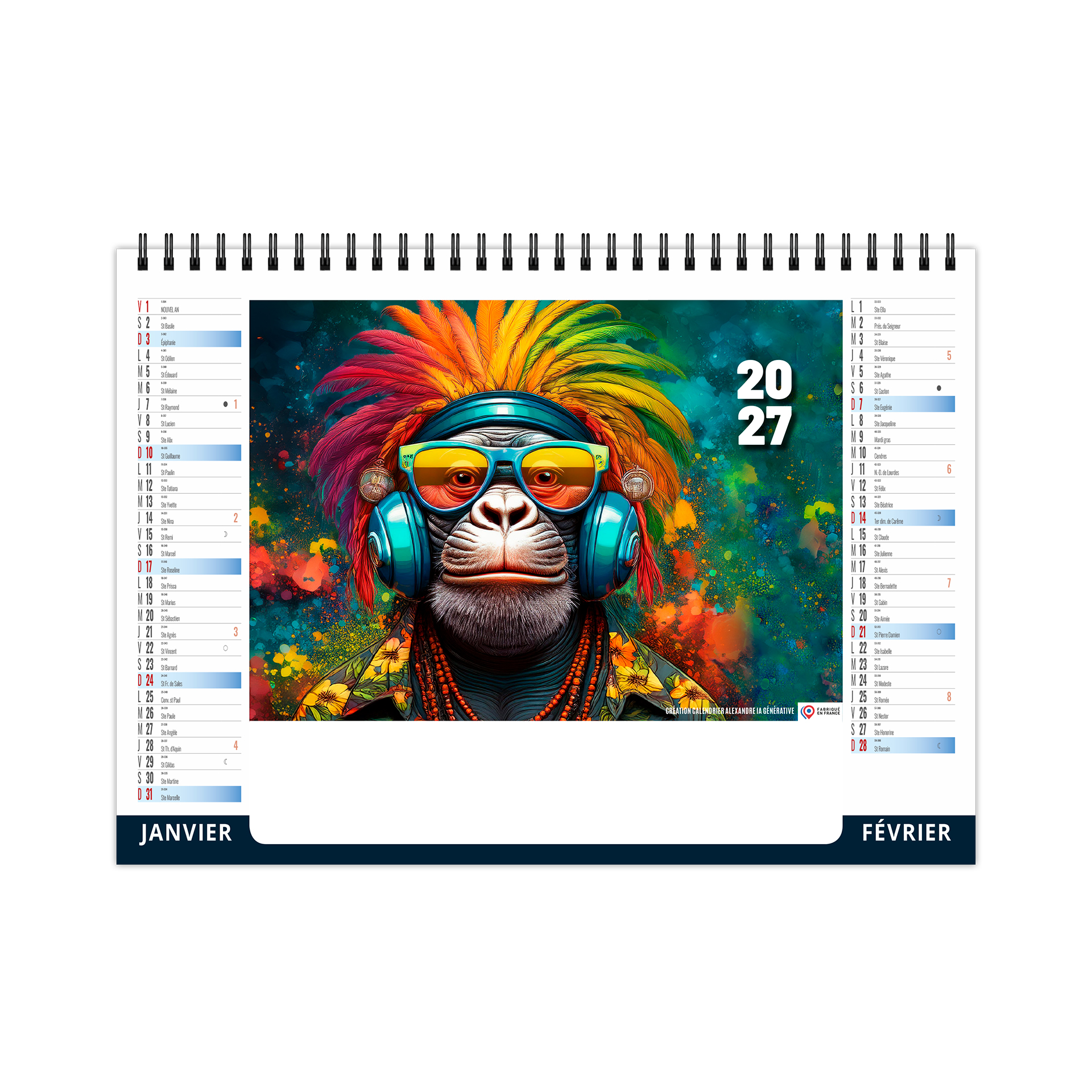 Portraits 2027 – Calendrier avec logo - vue 2