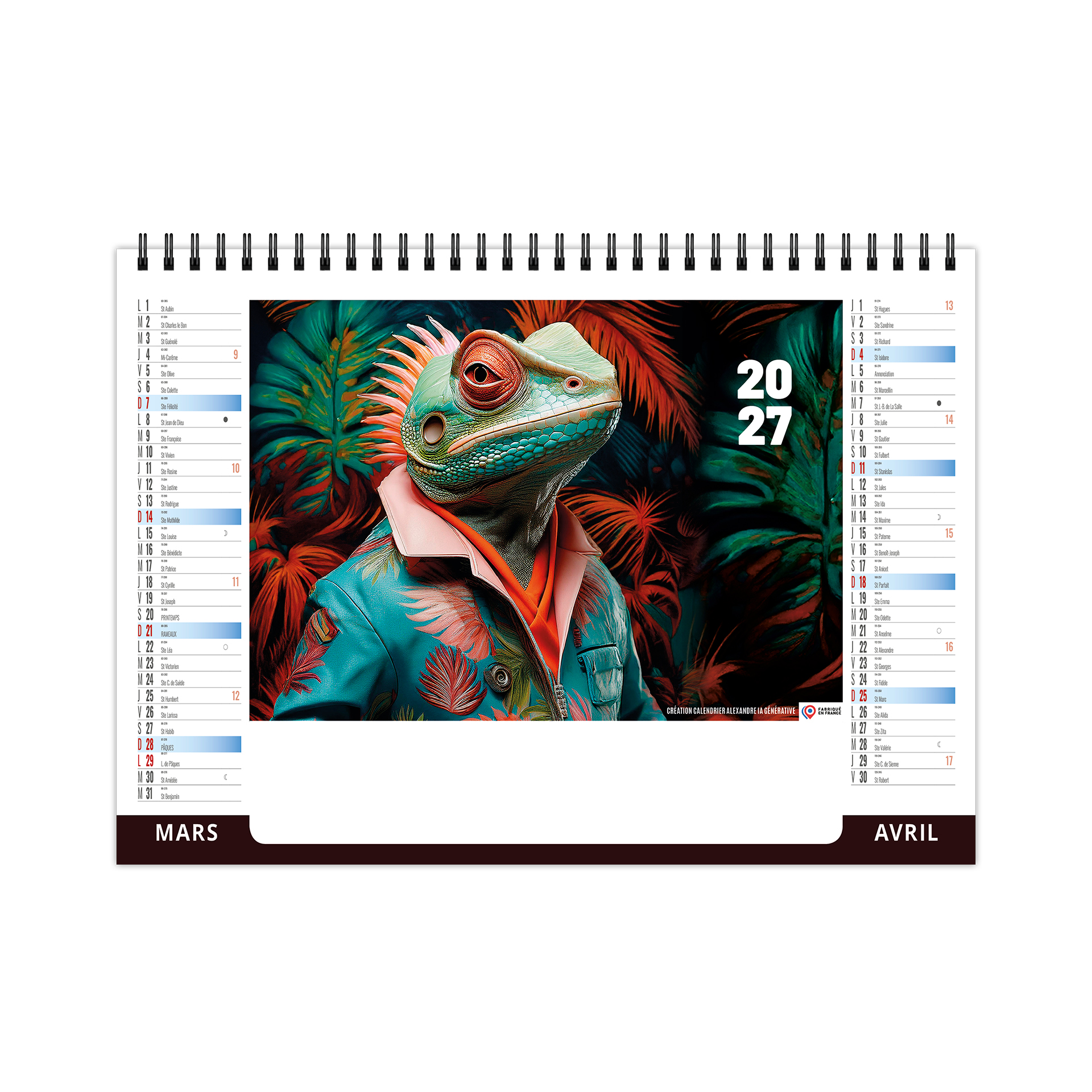 Portraits 2027 – Calendrier avec logo - vue 3