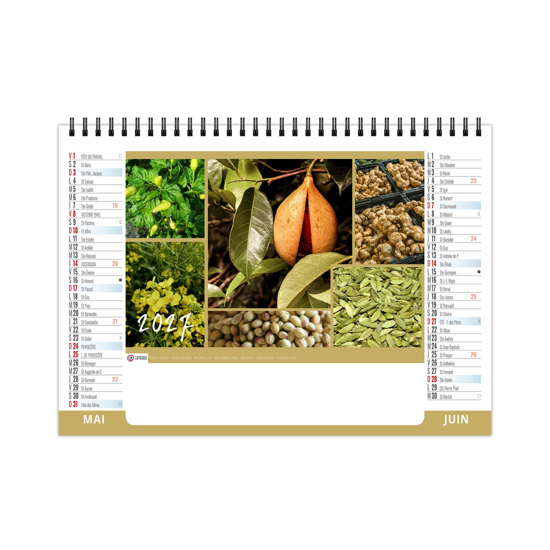 Assaisonnement 2027 – Calendrier avec logo - vue 4