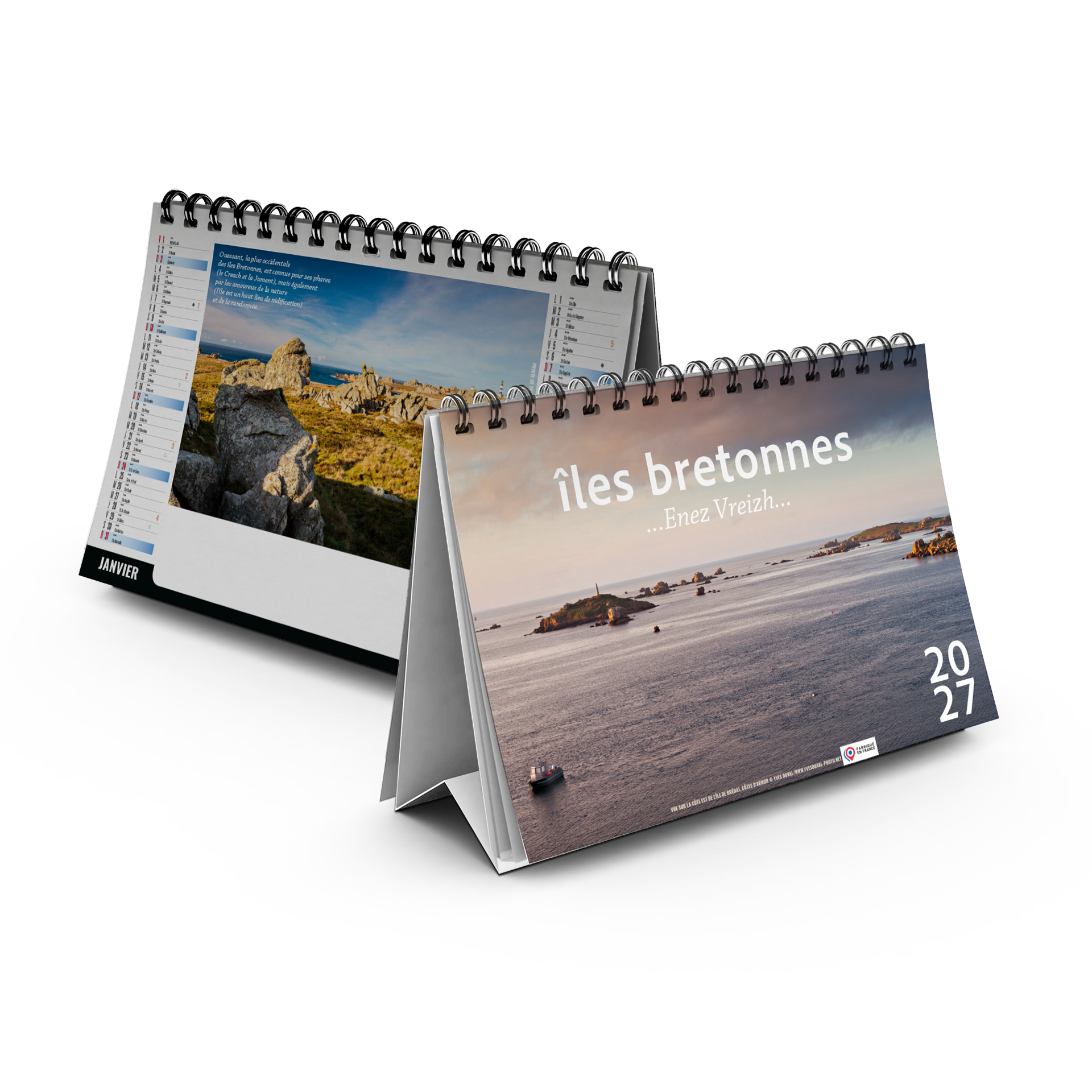 Iles bretonnes 2027 – Calendrier avec logo - vue 1