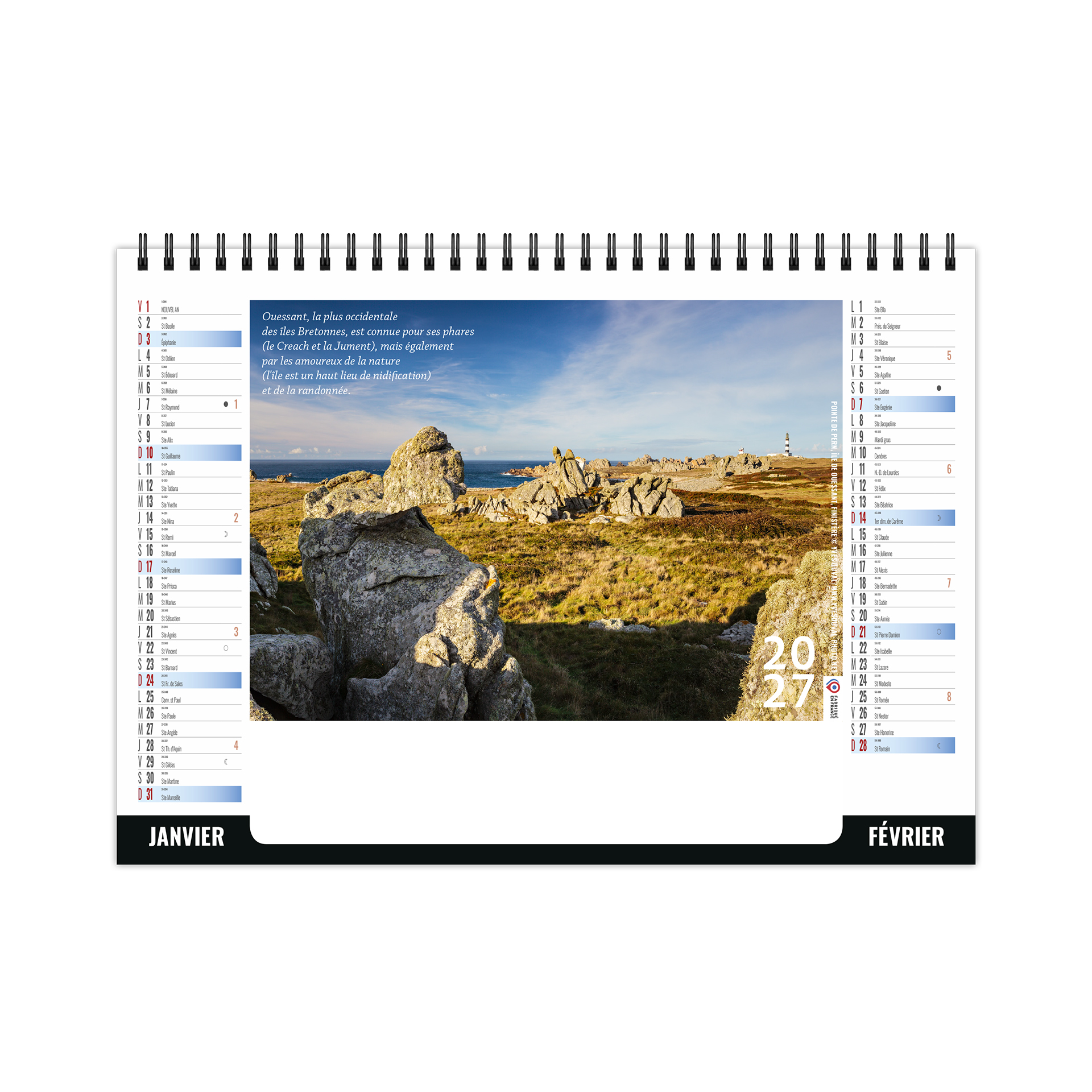 Iles bretonnes 2027 – Calendrier avec logo - vue 2