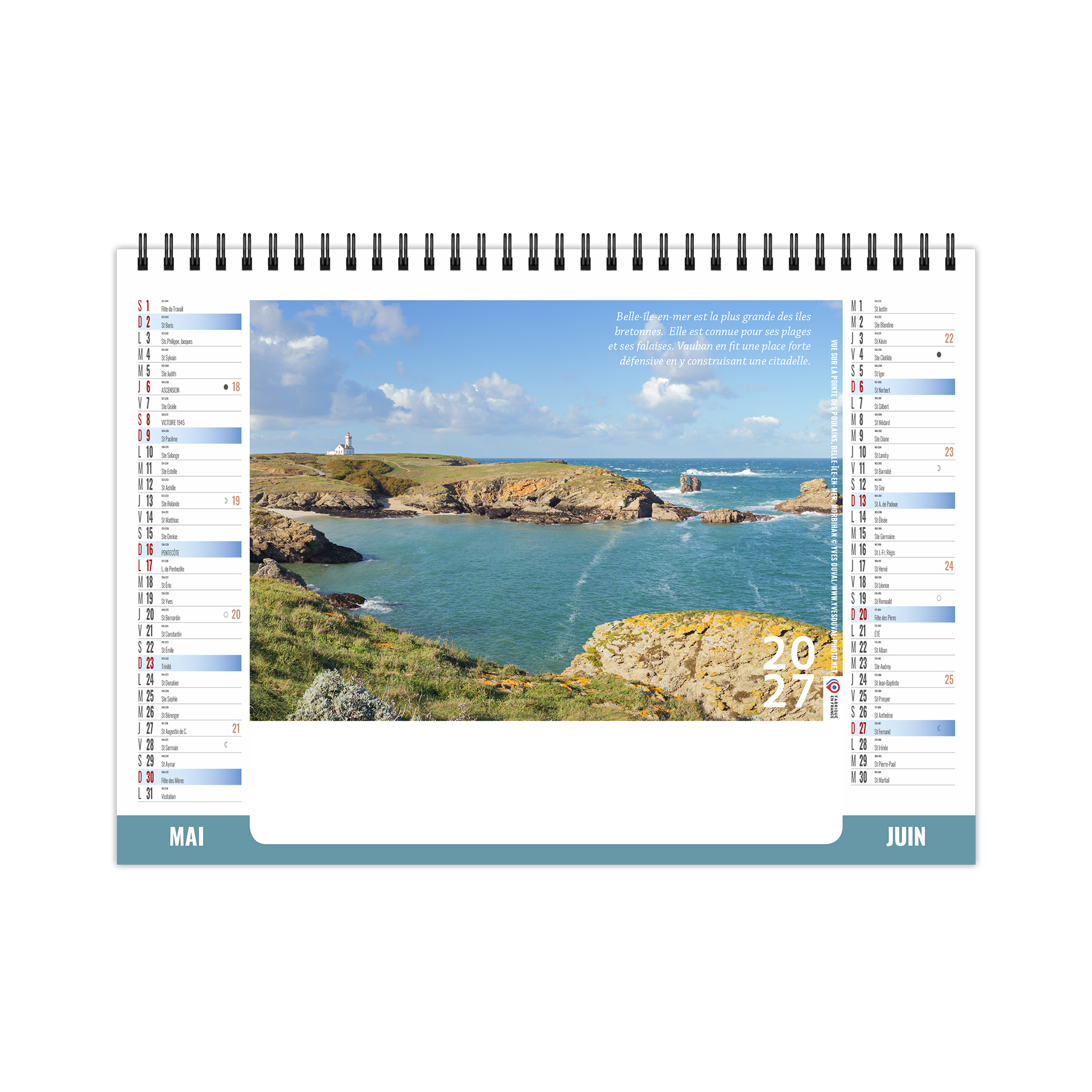 Iles bretonnes 2027 – Calendrier avec logo - vue 4