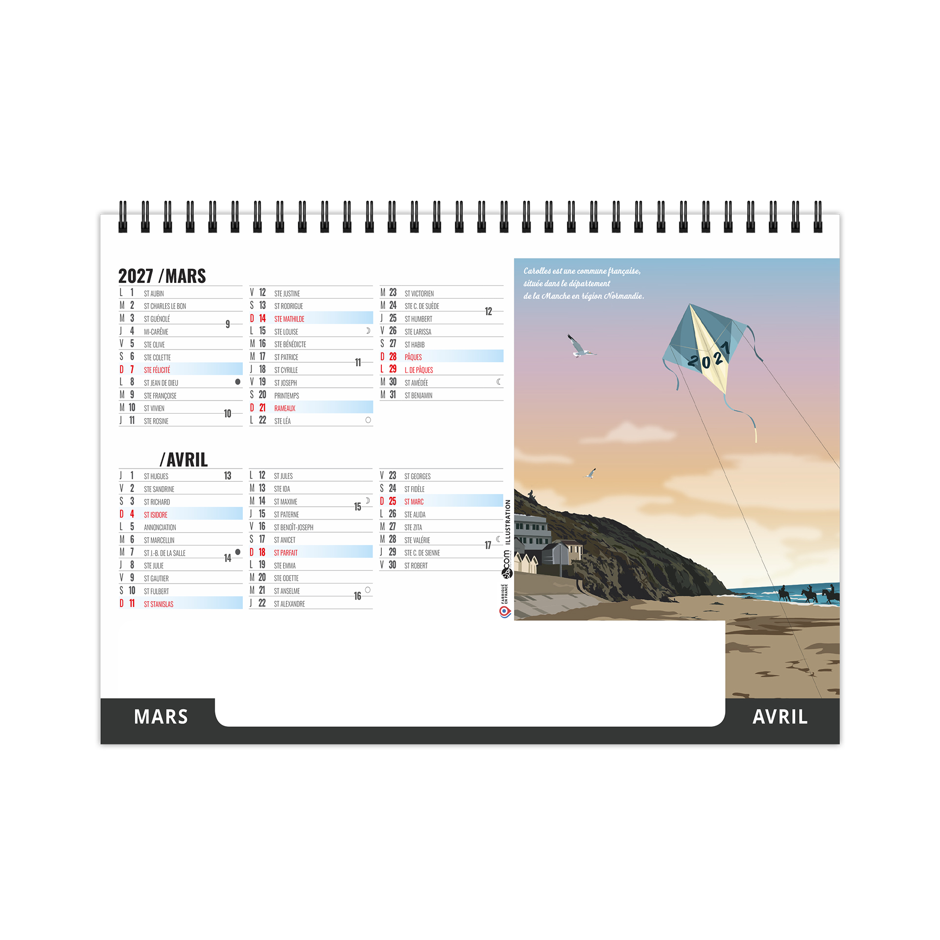 Illustrations 2027 – Calendrier avec logo - vue 3