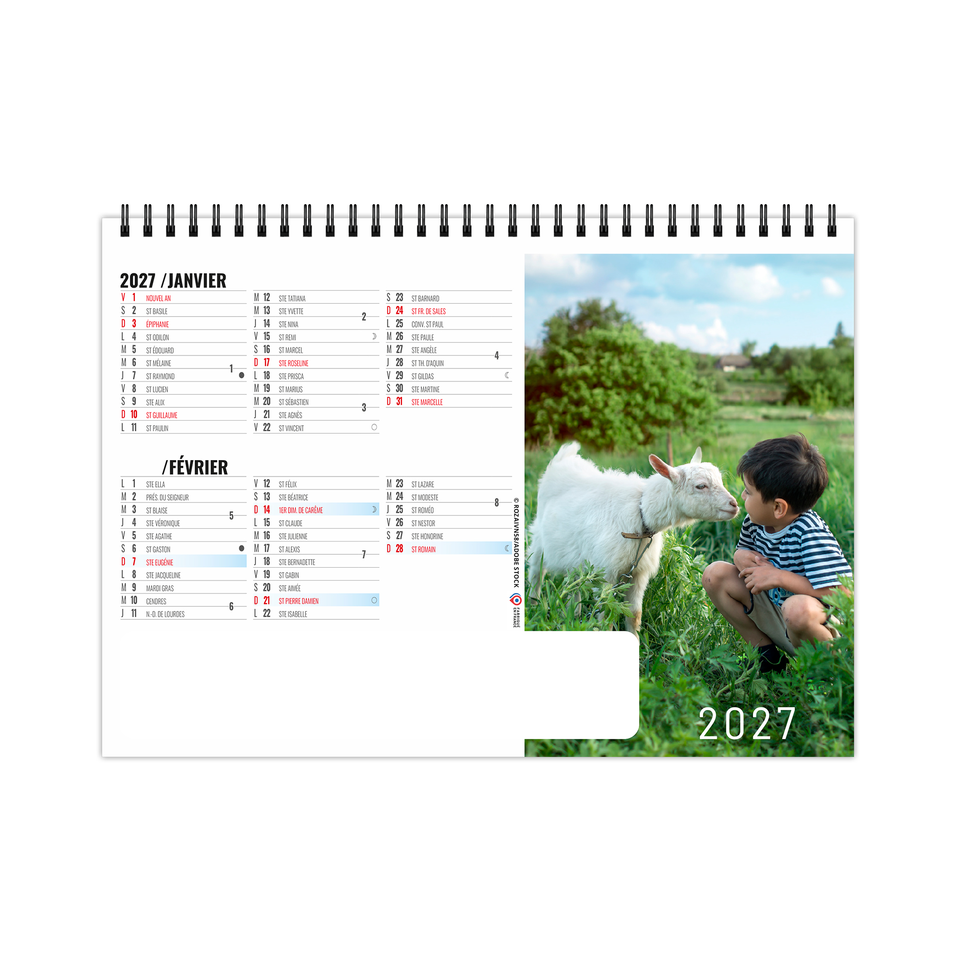 P'tits amis 2027 – Calendrier avec logo - vue 2