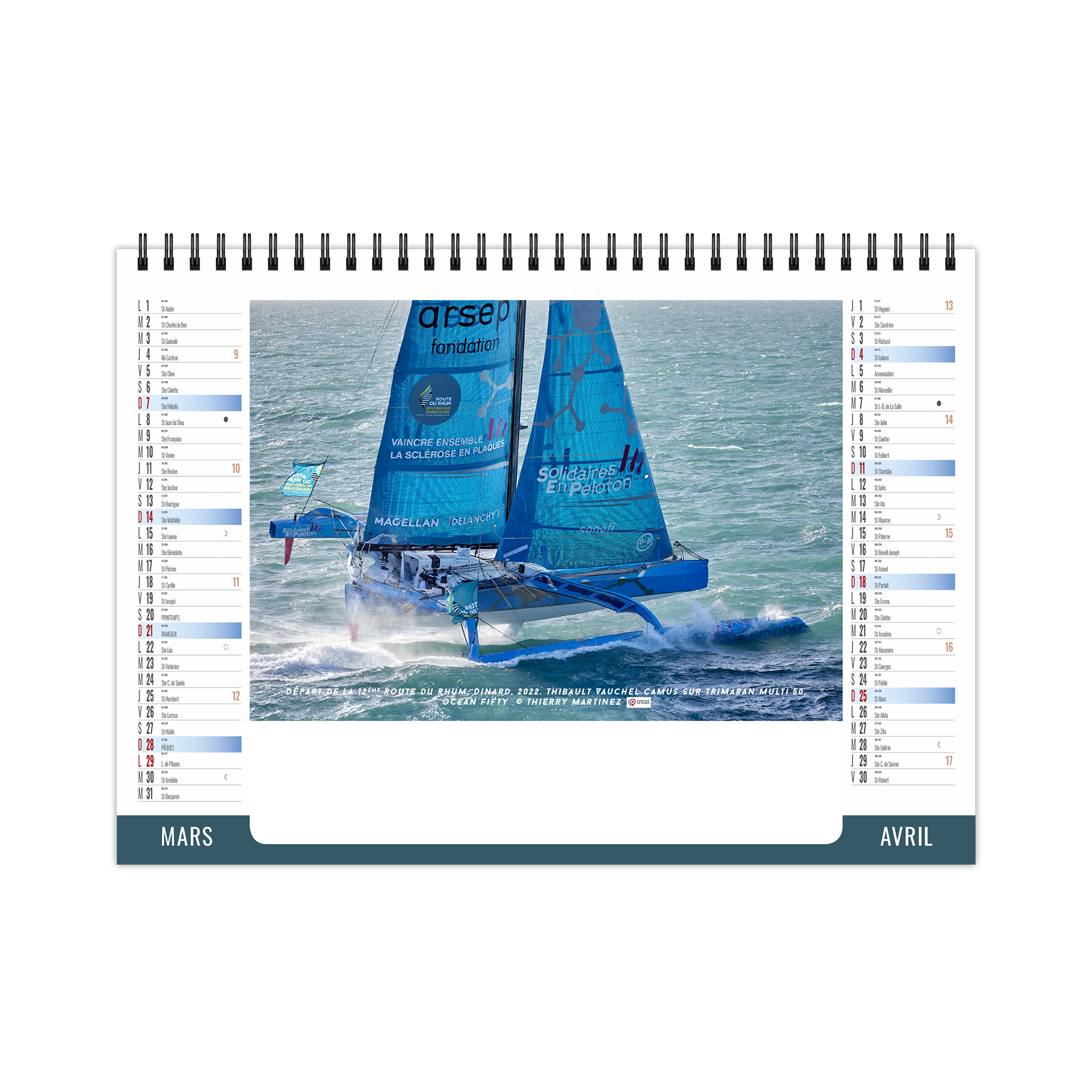 Trimaran 2027 – Calendrier avec logo - vue 3