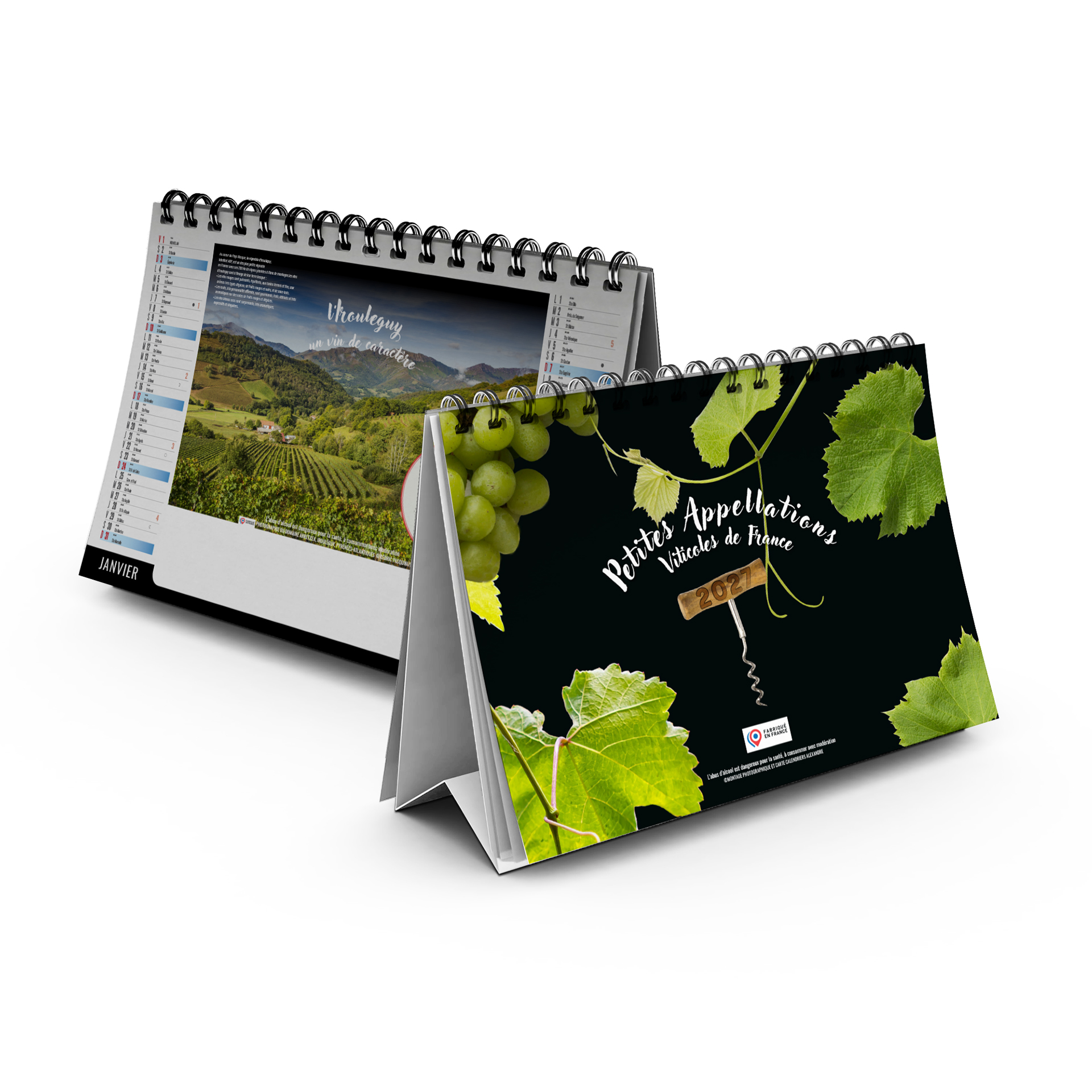 Vendanges 2027 – Calendrier avec logo - vue 1